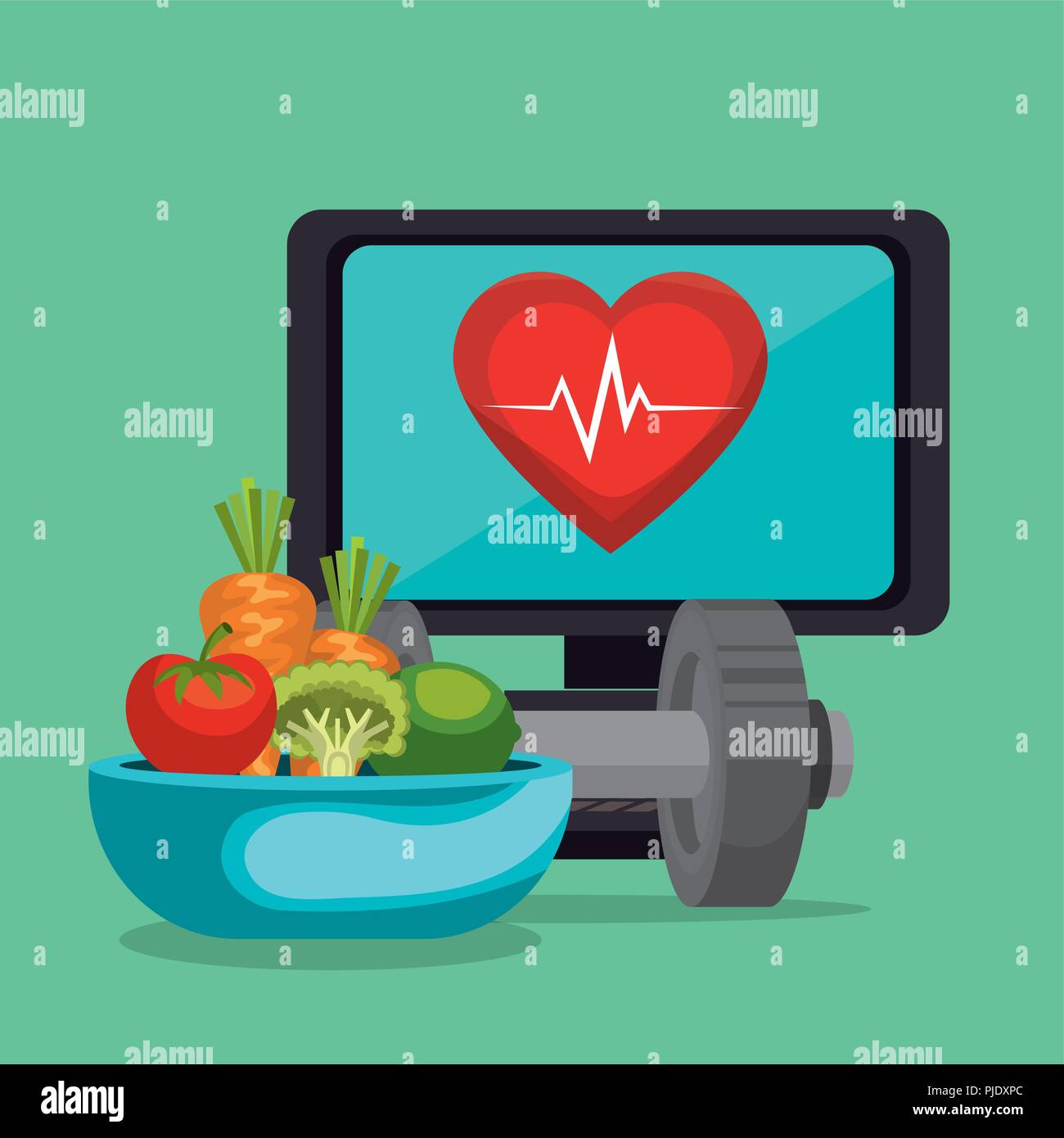 healthy food and fitness icons Stock Vector Image & Art - Alamy