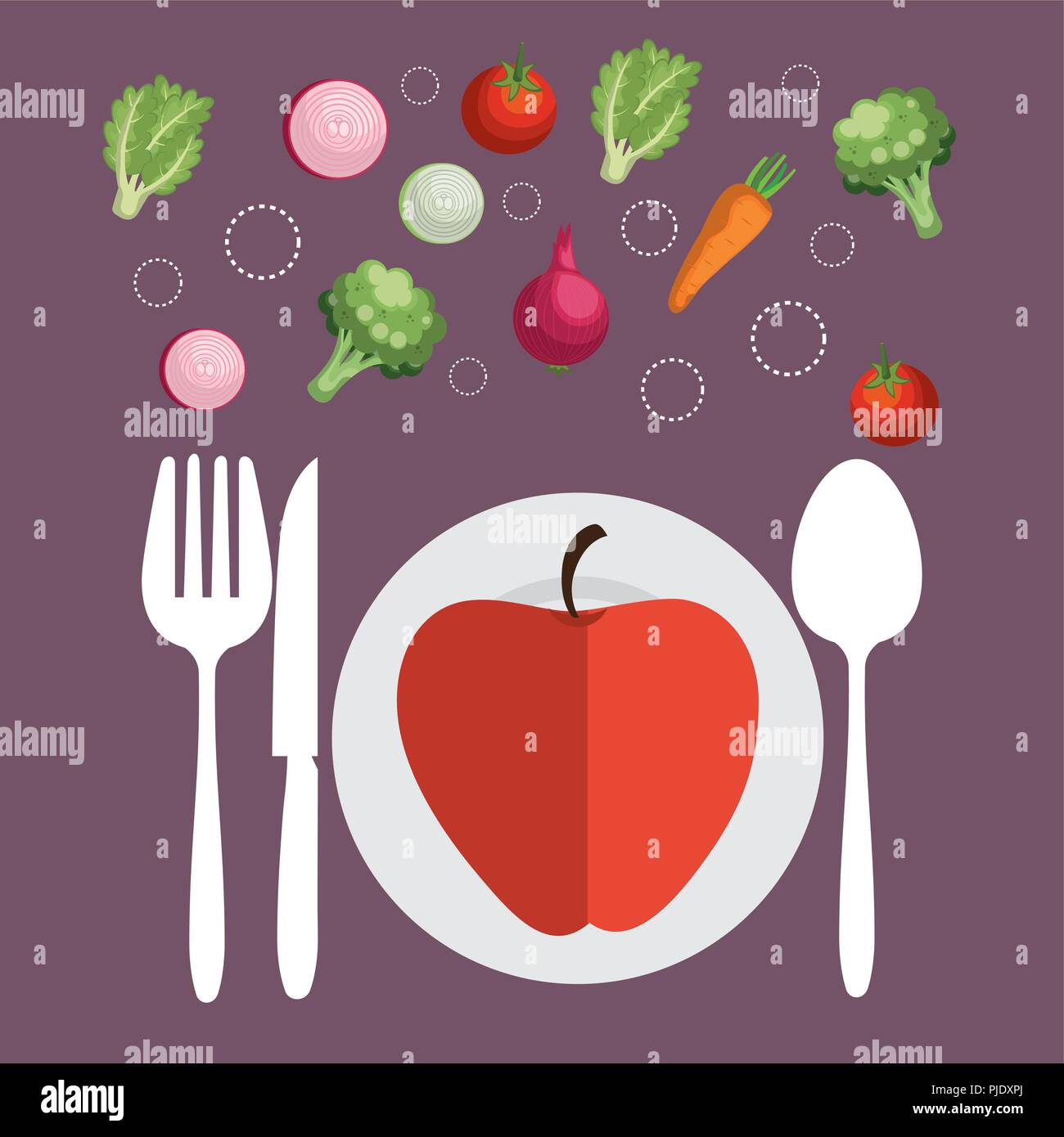 vegan diet healthy lifestyle Stock Vector Image & Art - Alamy