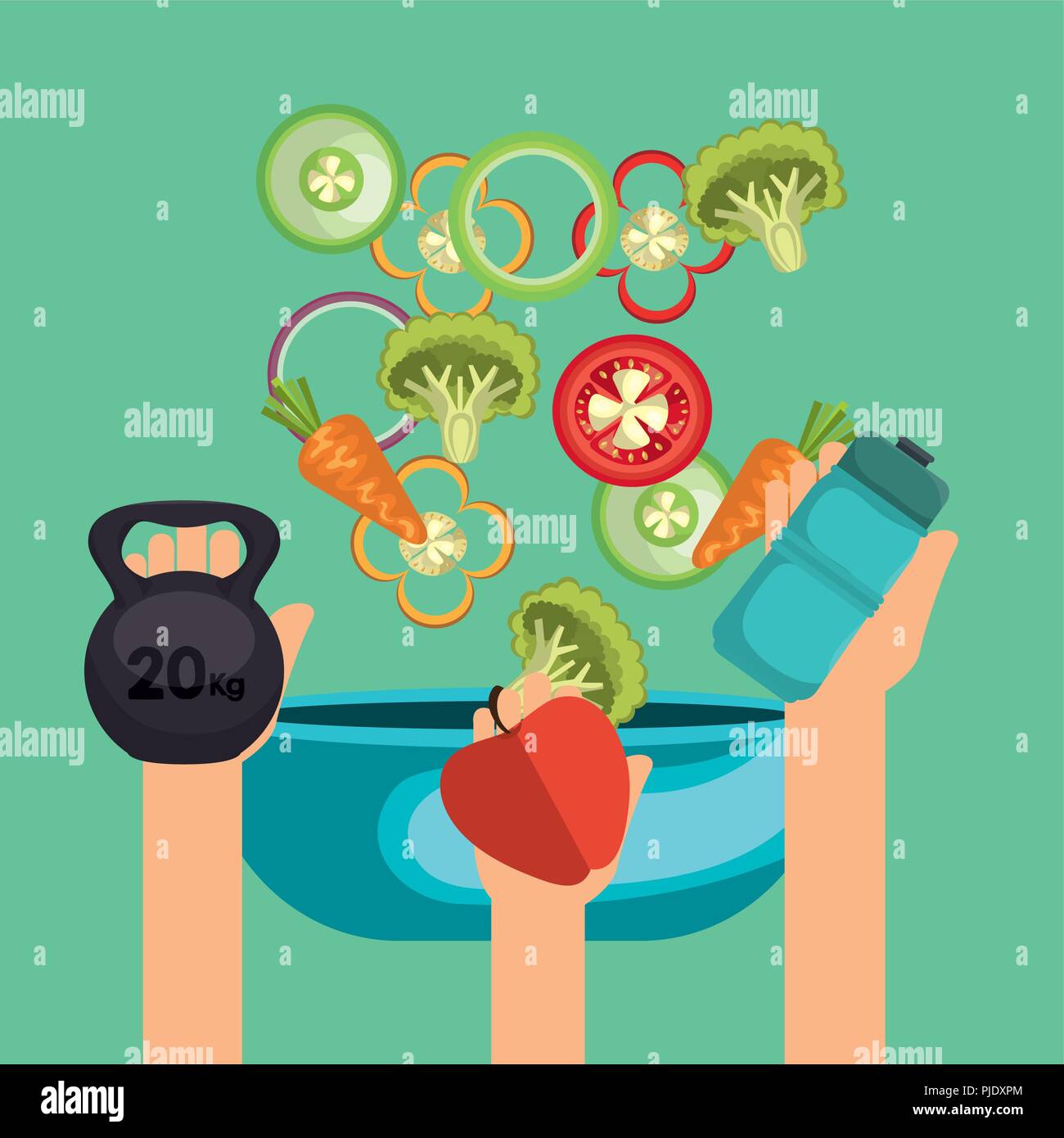 healthy food and fitness icons Stock Vector Image & Art - Alamy