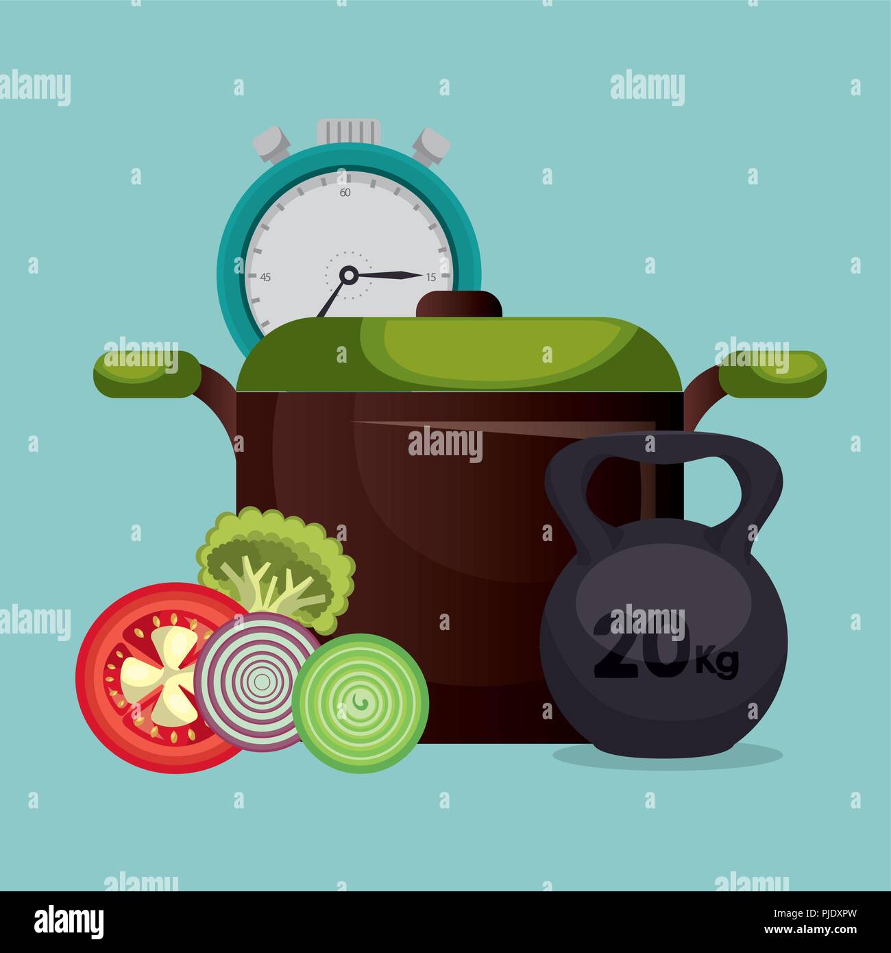 healthy food and fitness icons Stock Vector Image & Art - Alamy