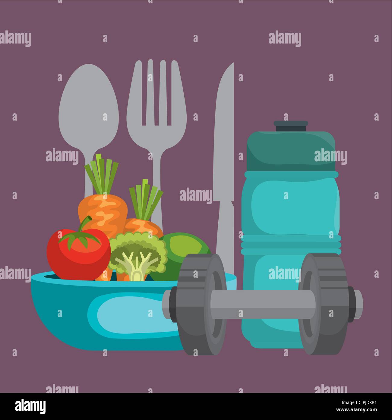 healthy food and fitness icons Stock Vector Image & Art - Alamy