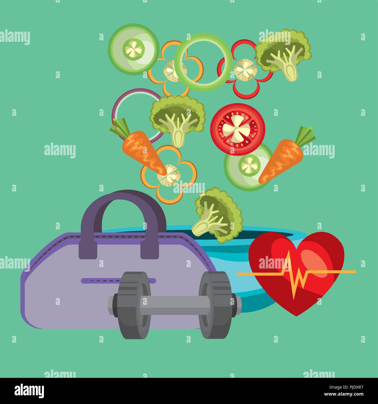 healthy food and fitness icons Stock Vector Image & Art - Alamy