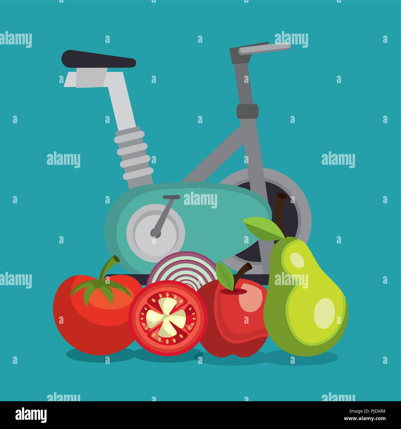 healthy food and fitness icons Stock Vector Image & Art - Alamy