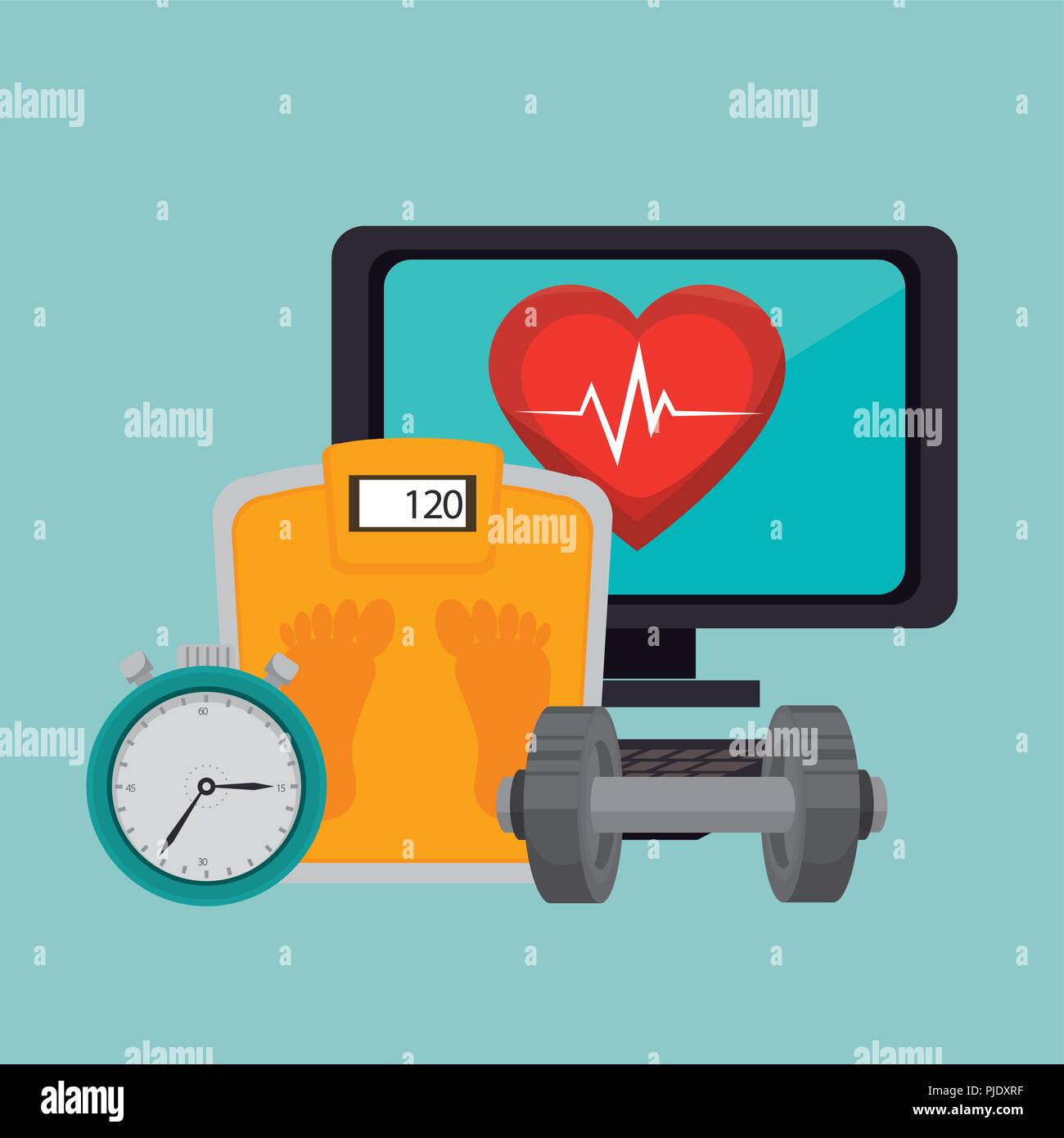 fitness and healthy icons Stock Vector Image & Art - Alamy