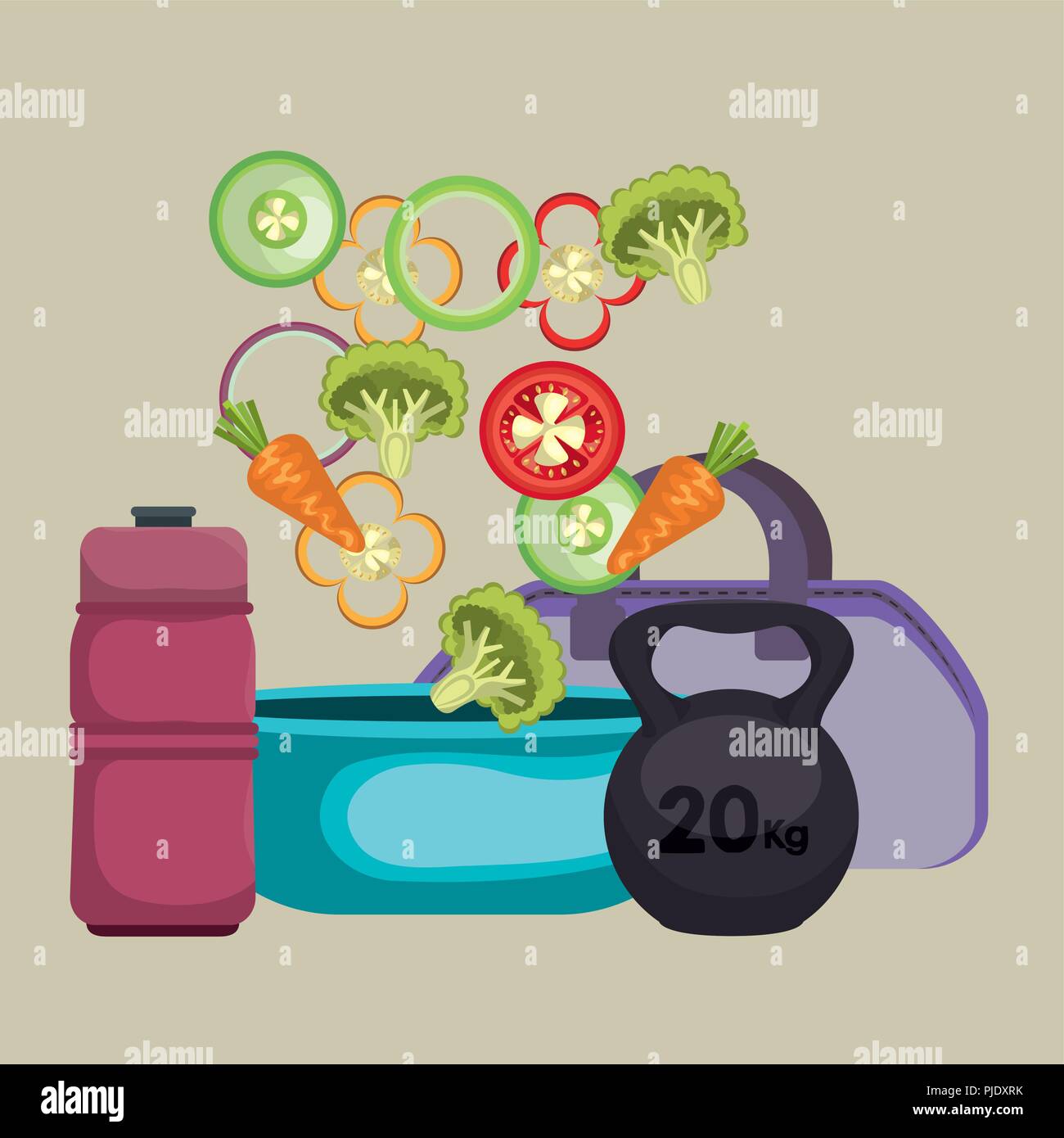 healthy food and fitness icons Stock Vector Image & Art - Alamy