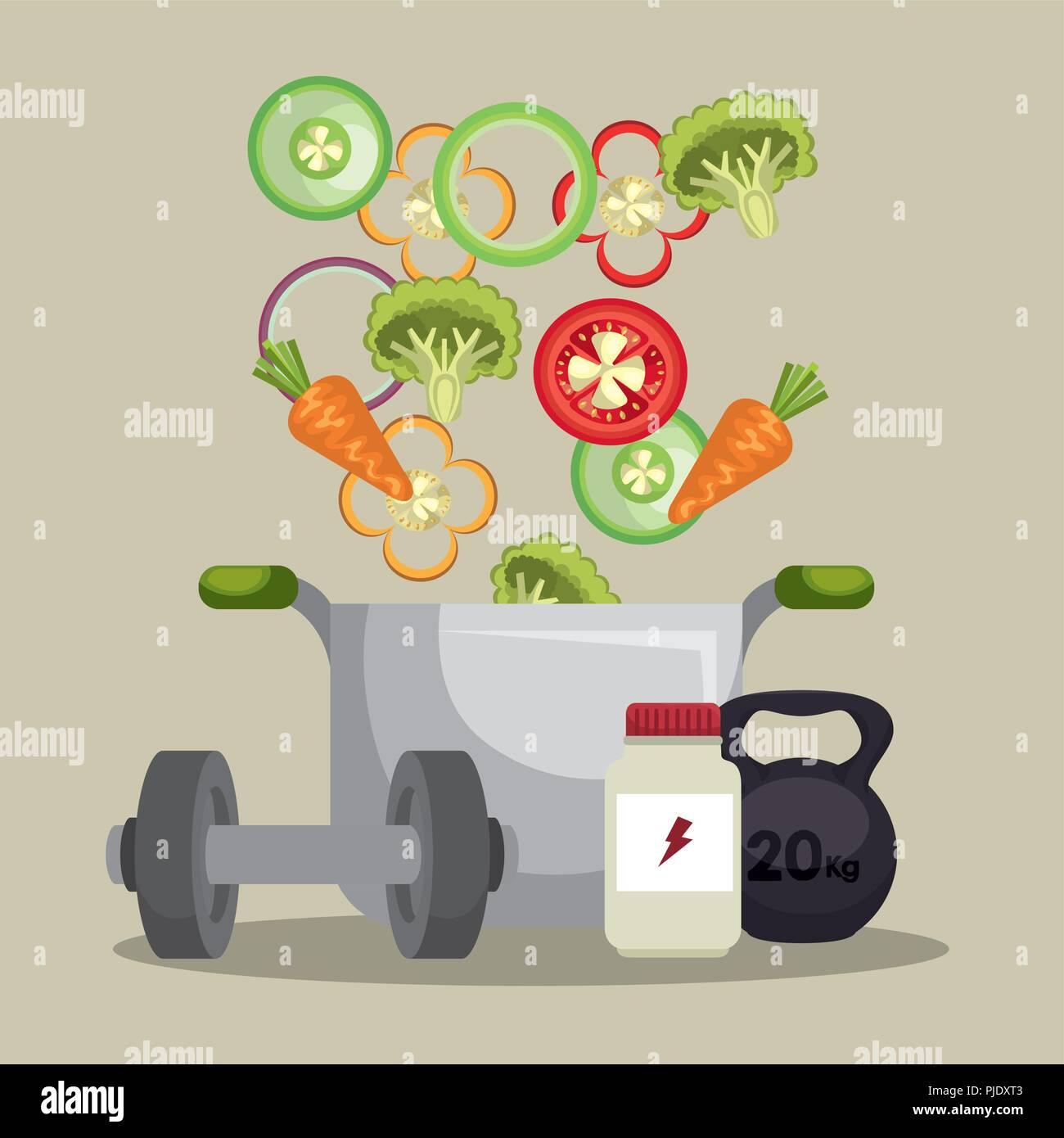 healthy food and fitness icons Stock Vector Image & Art - Alamy