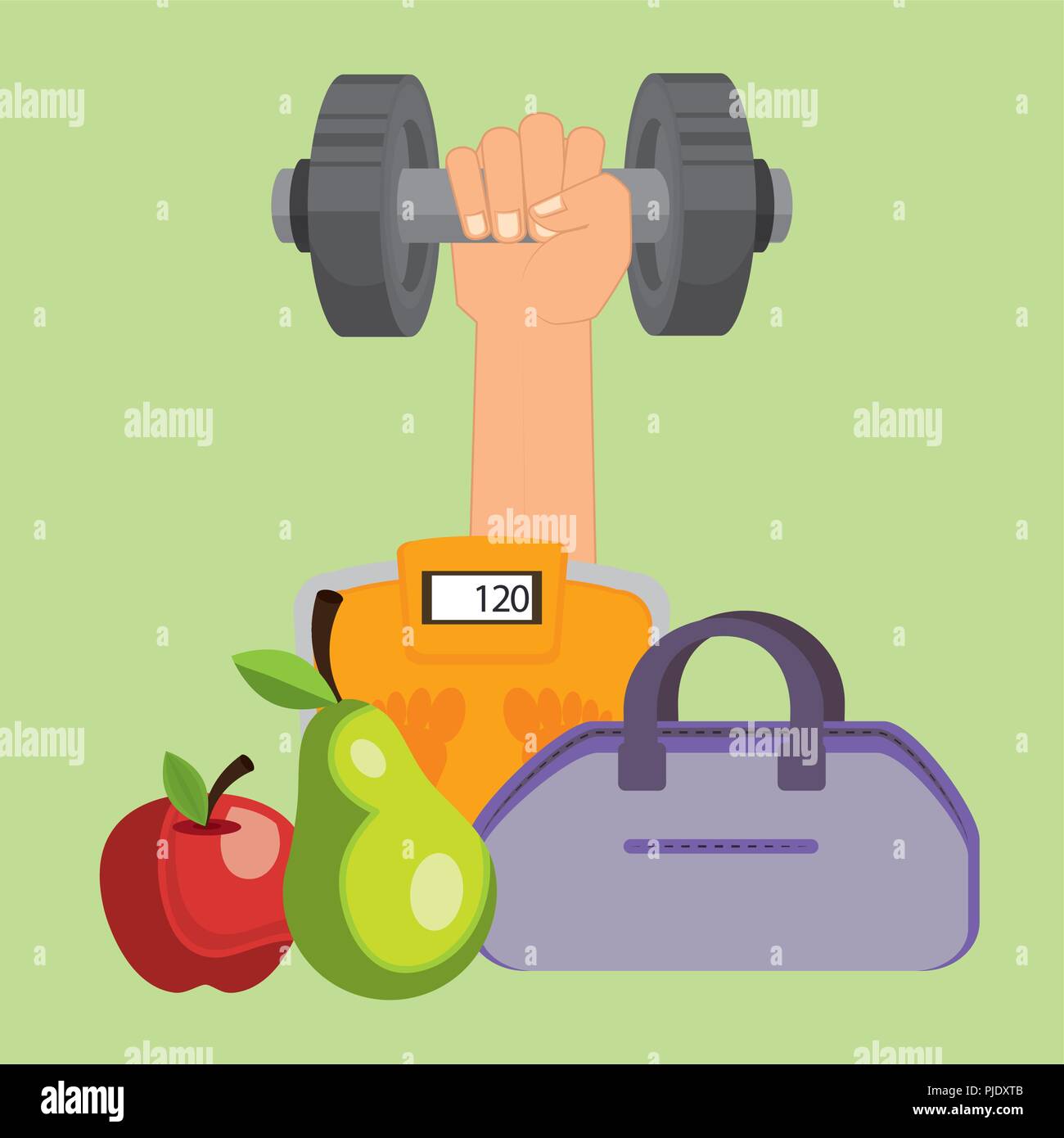 healthy food and fitness icons Stock Vector Image & Art - Alamy