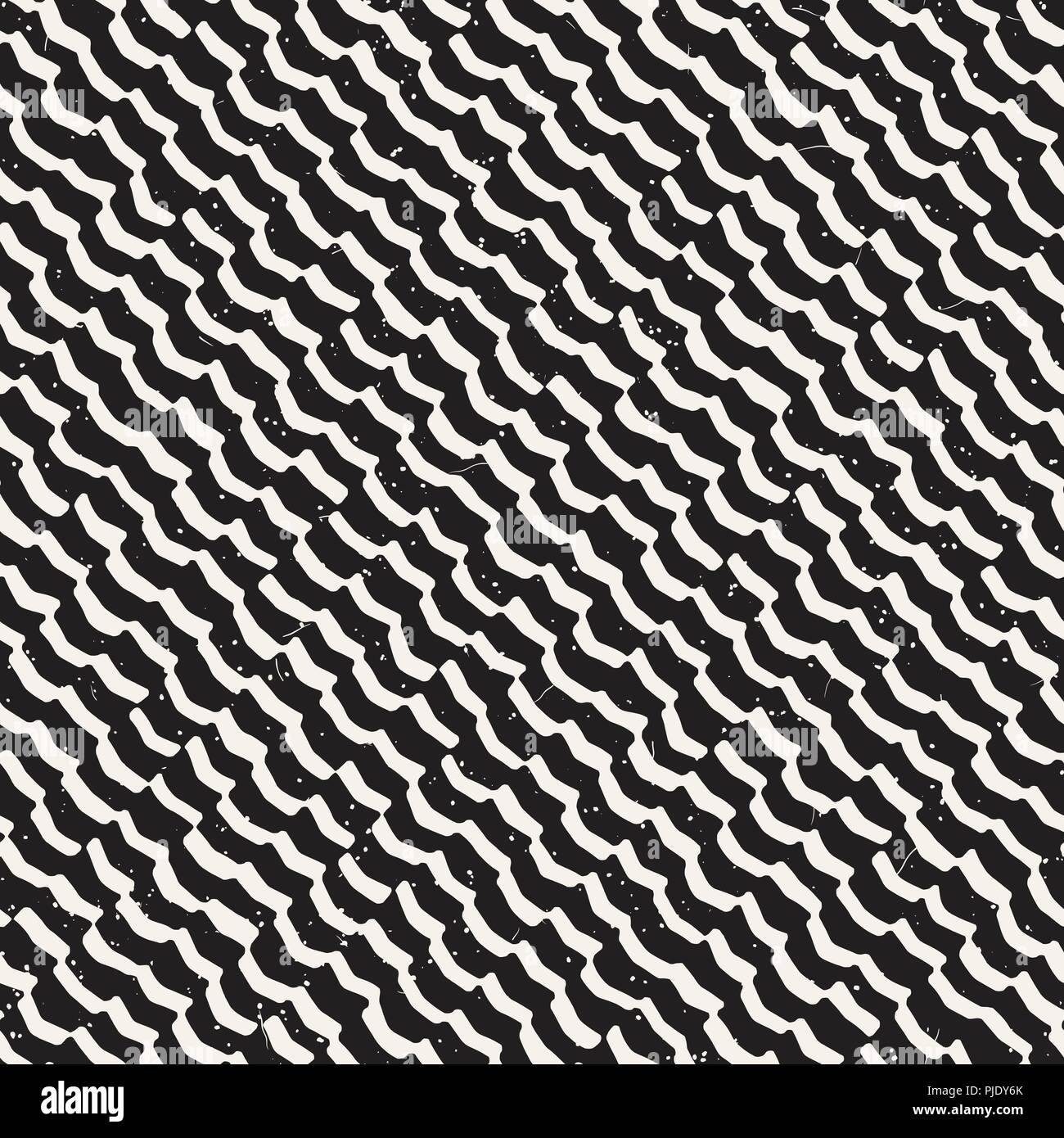 Simple ink geometric pattern. Monochrome black and white strokes ...