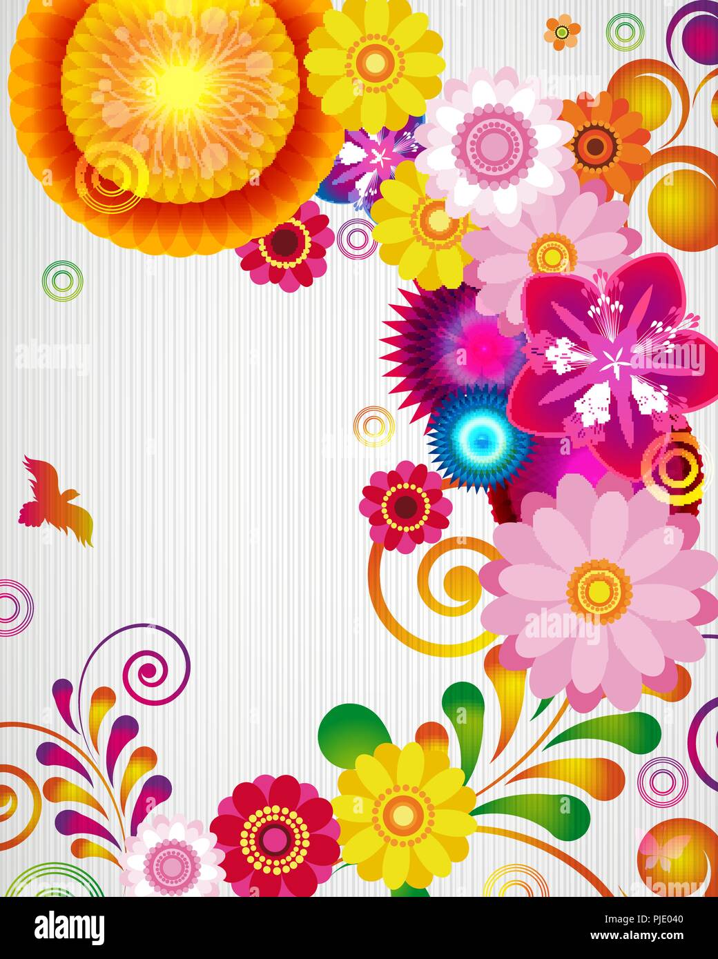 Gift card. Floral design background Stock Vector Image & Art - Alamy