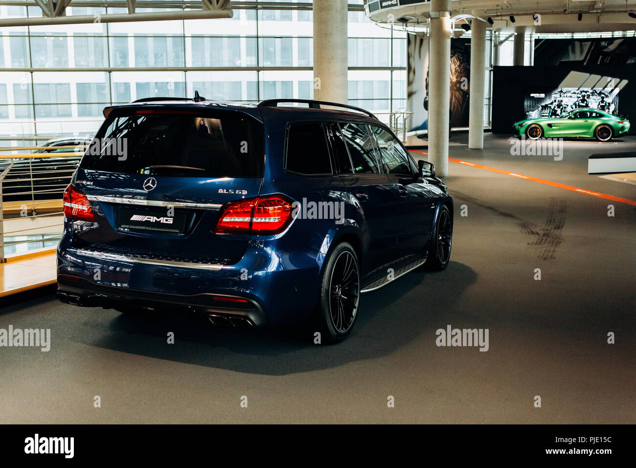 Berlin, August 29, 2018 Offroad car MercedesBenz AMG. Exhibition and