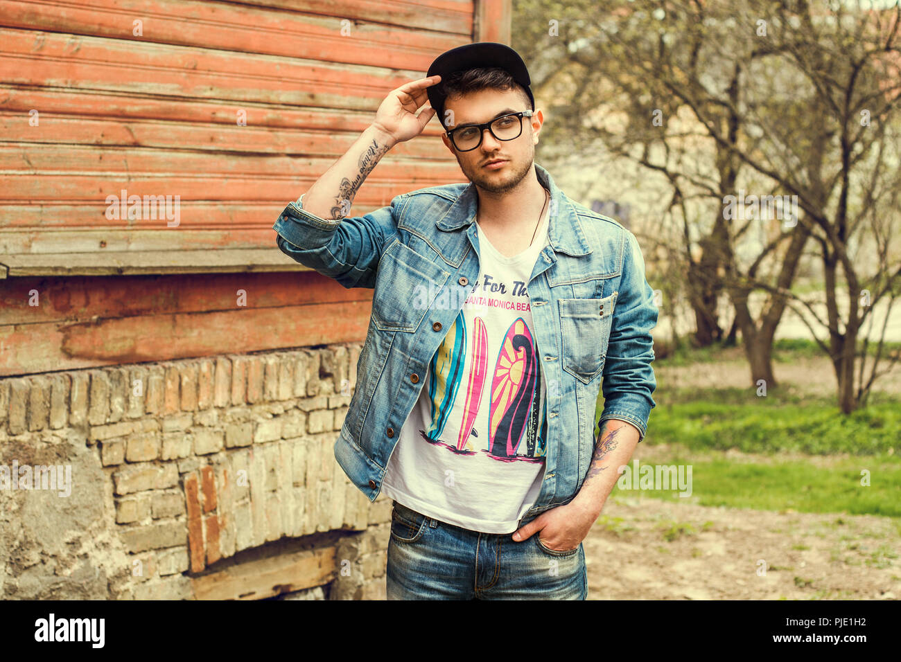 Boy black cap hi-res stock photography and images - Alamy