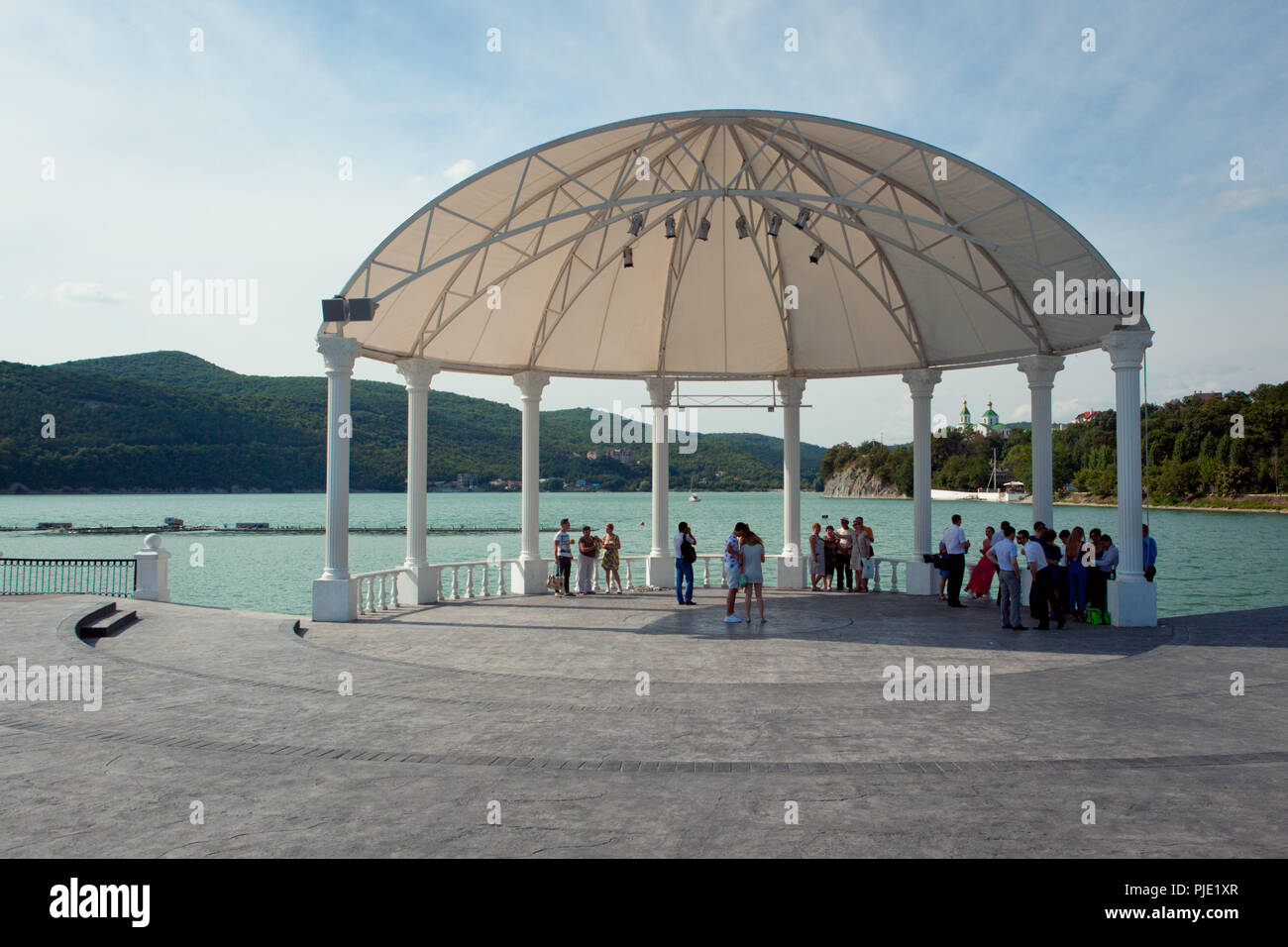 Abrau lake, Abrau Durso (Abrau Dyurso Stock Photo - Alamy