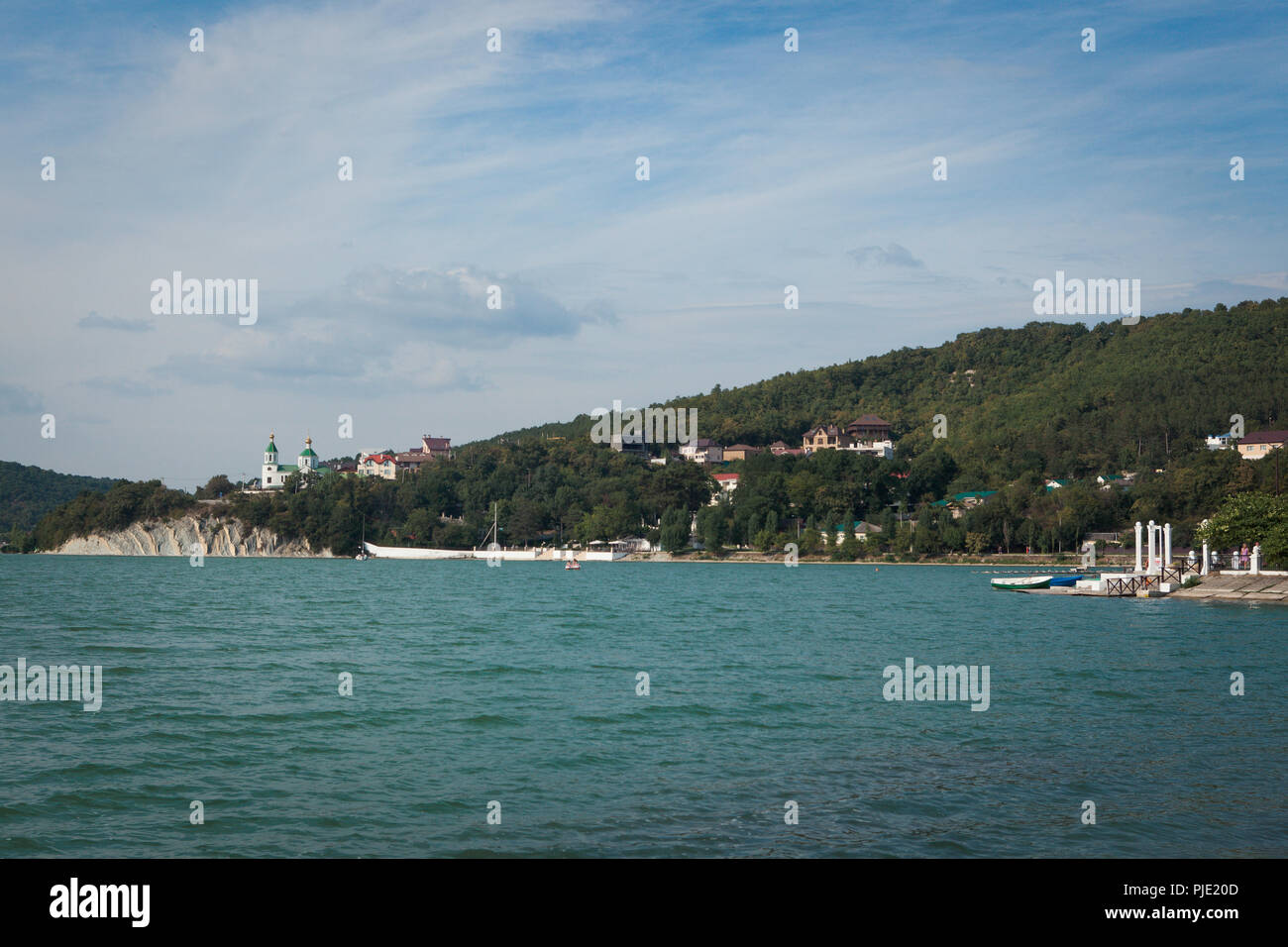 Abrau lake, Abrau Durso (Abrau Dyurso Stock Photo - Alamy