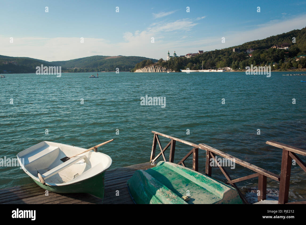 Abrau lake, Abrau Durso (Abrau Dyurso Stock Photo - Alamy