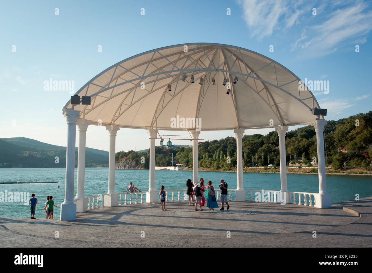Abrau lake, Abrau Durso (Abrau Dyurso Stock Photo - Alamy