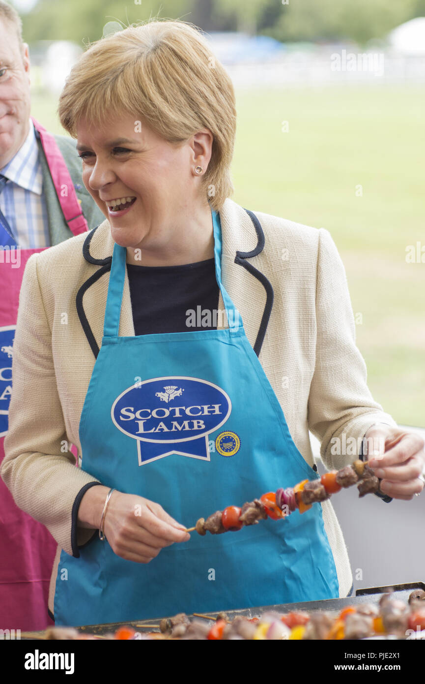 Nicola Sturgeon will attend Turriff to announce support for Scotch lamb, meet attendees and view stalls at the annual show.  Featuring: Nicola Sturgeon Where: Turrif, United Kingdom When: 06 Aug 2018 Credit: Euan Cherry/WENN Stock Photo