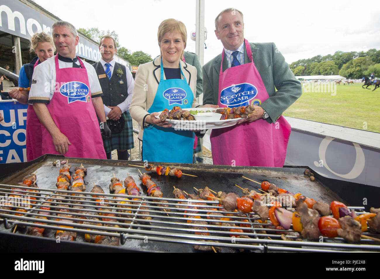 Nicola Sturgeon will attend Turriff to announce support for Scotch lamb, meet attendees and view stalls at the annual show.  Featuring: Nicola Sturgeon Where: Turrif, United Kingdom When: 06 Aug 2018 Credit: Euan Cherry/WENN Stock Photo