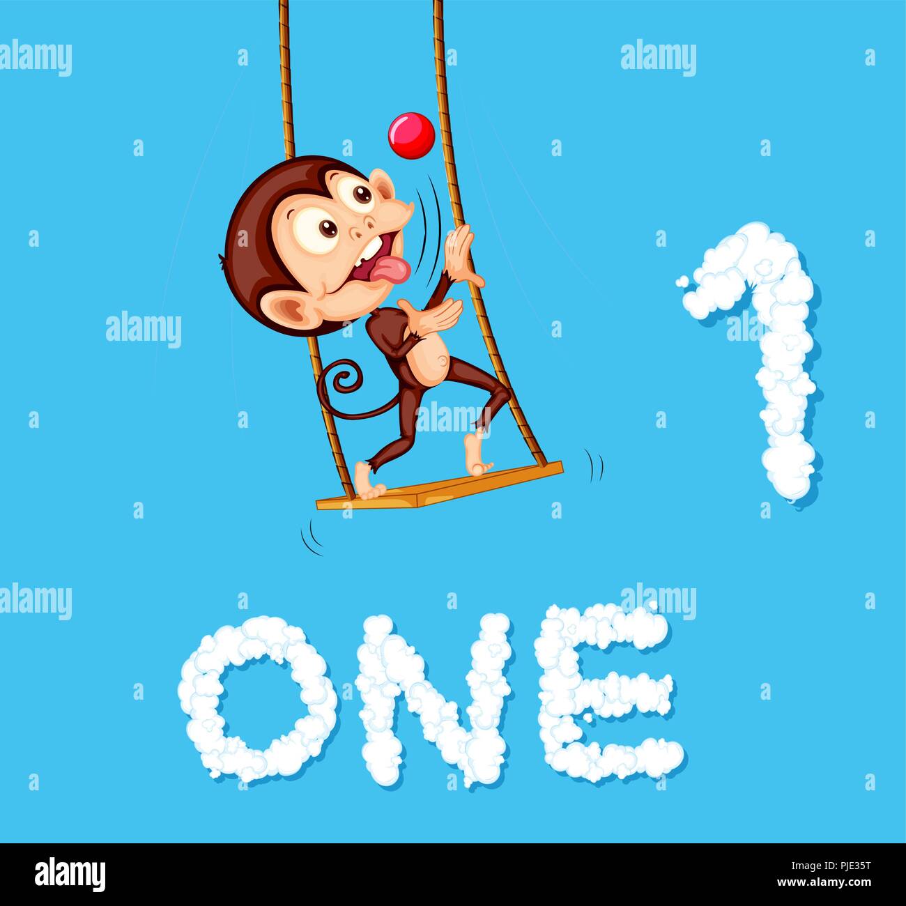 Monkey juggling one ball illustration Stock Vector Image & Art - Alamy