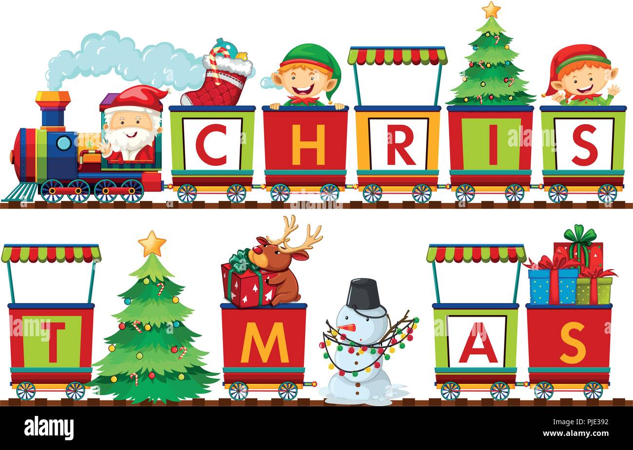 A set of Christmas elements illustration Stock Vector Image & Art - Alamy