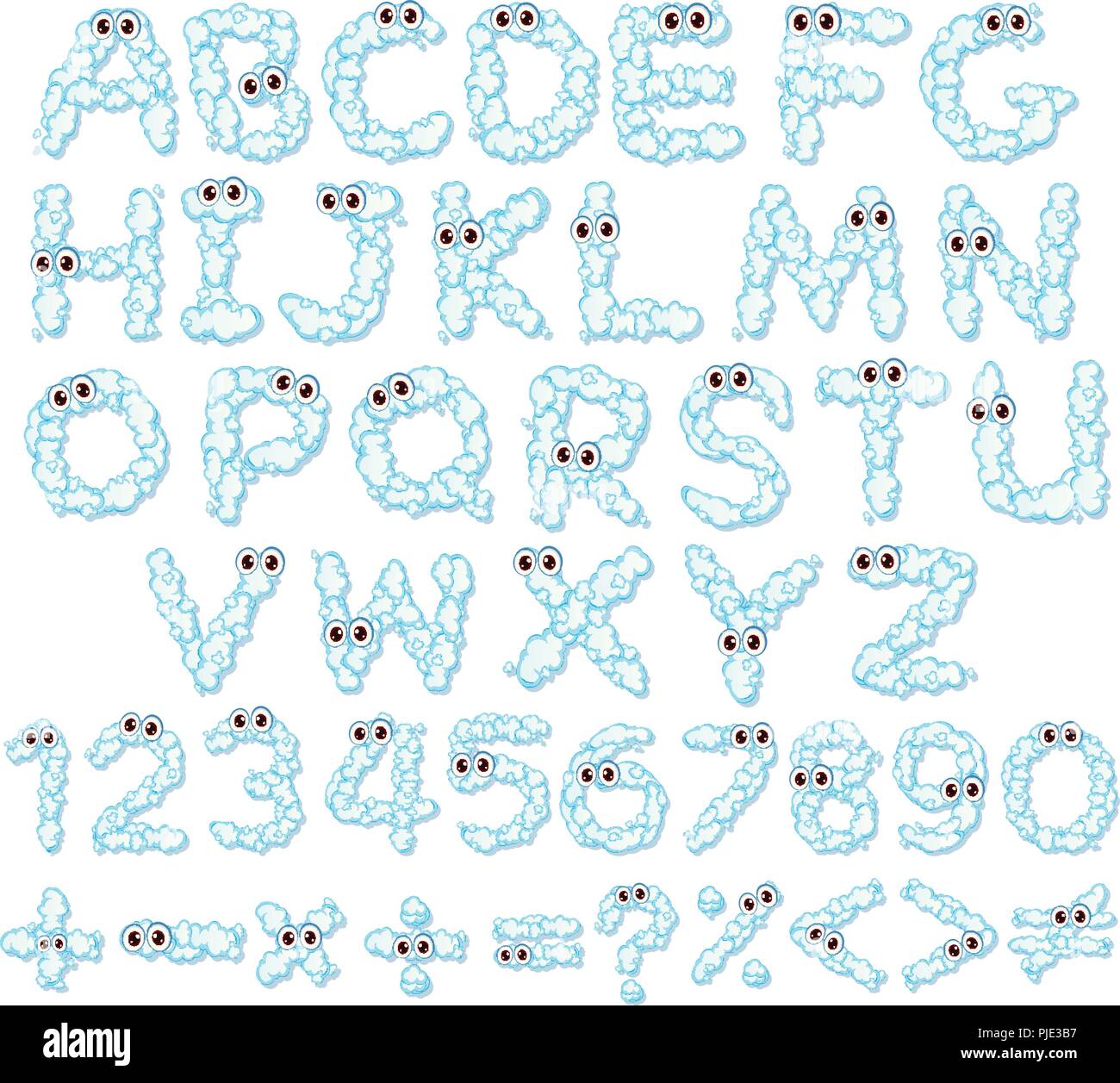 English alphabet and number illustration Stock Vector Image & Art Alamy