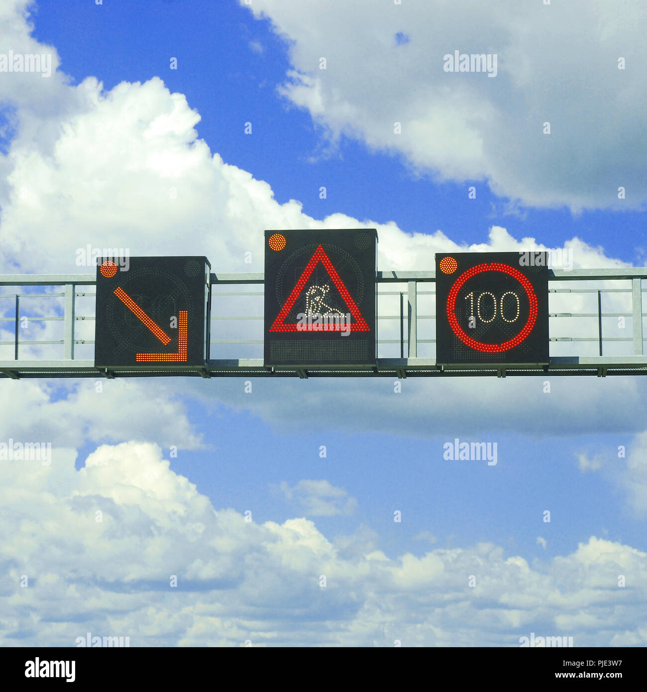 highway traffic signs Stock Photo