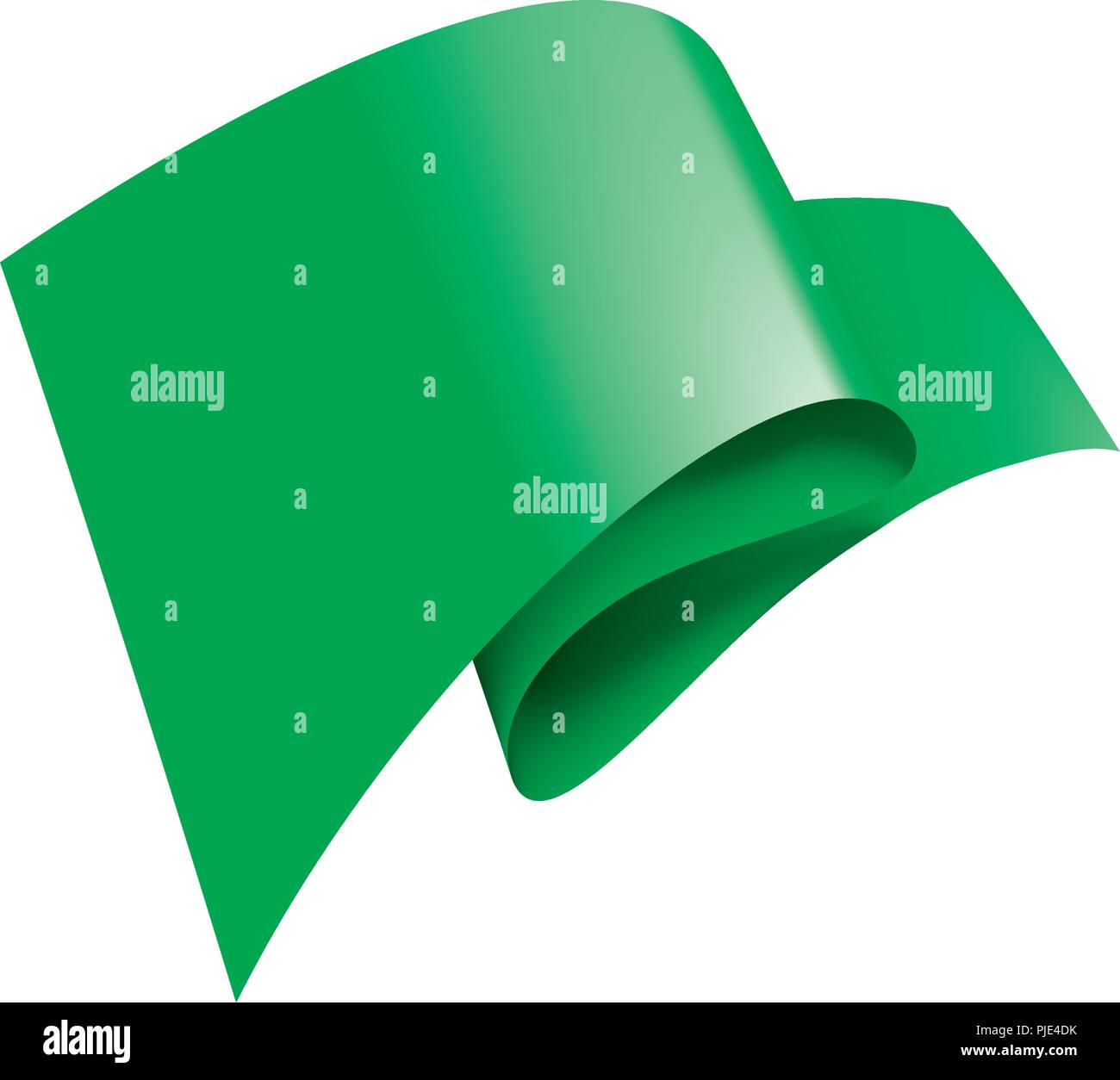 Waving the green flag on a white background Stock Vector Image & Art