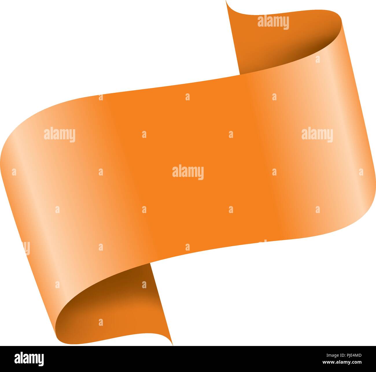 Waving the orange flag on a white background Stock Vector Image & Art