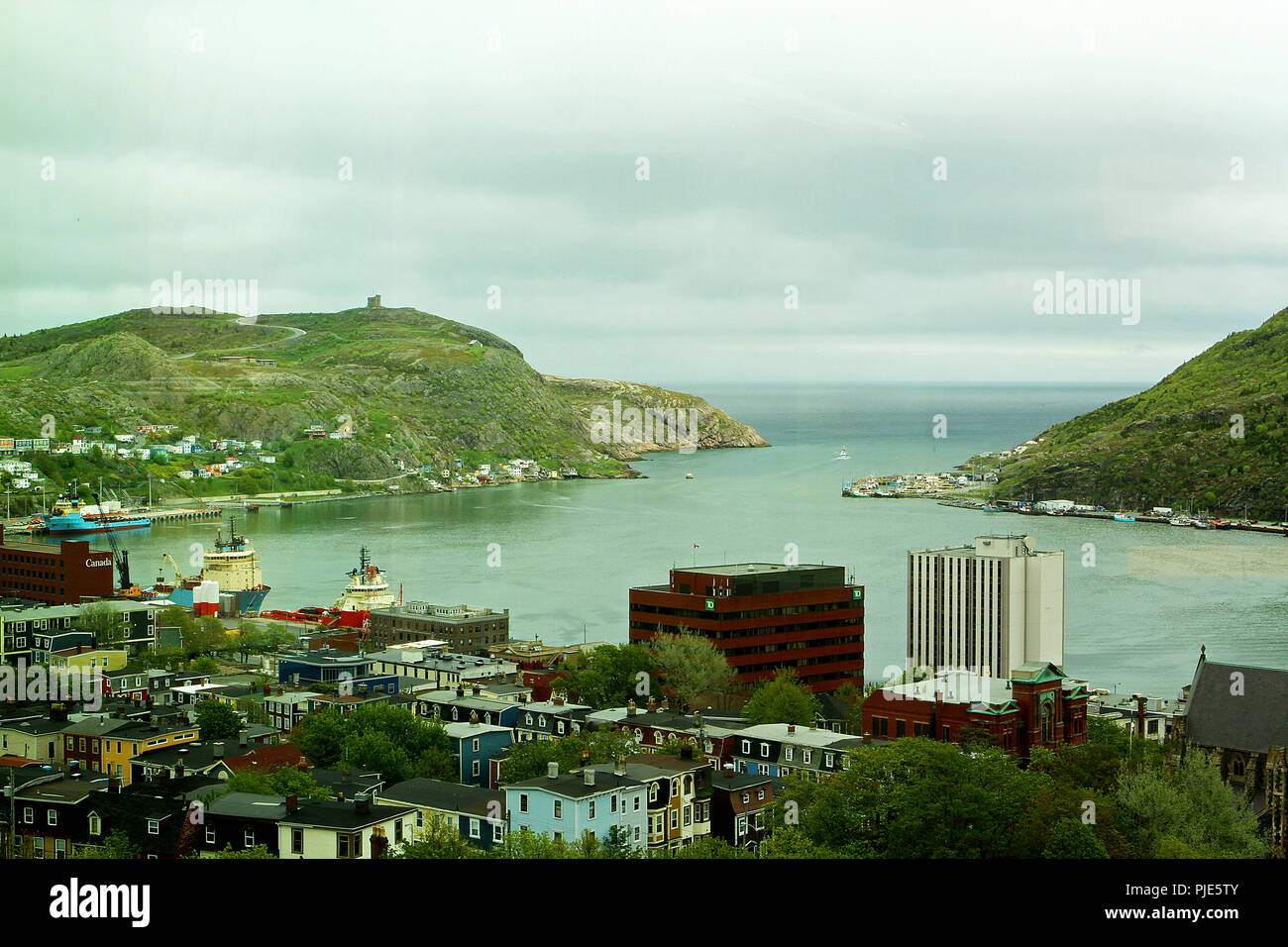 St. John's Harbour and downtown St. John's, Newfoundland, Canada Stock Photo