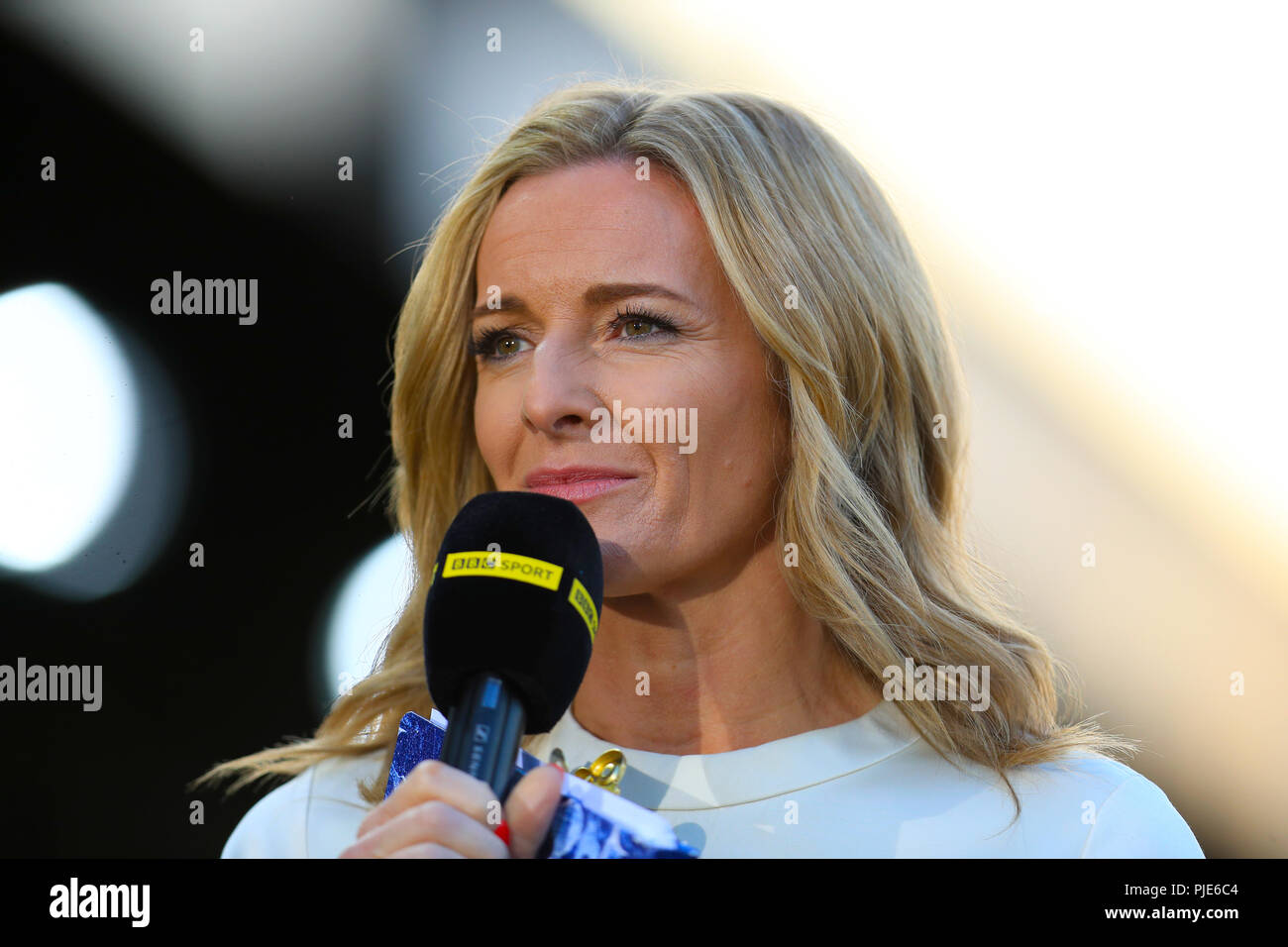Bbc Sport Presenter Gabby Logan Stock Photo Alamy