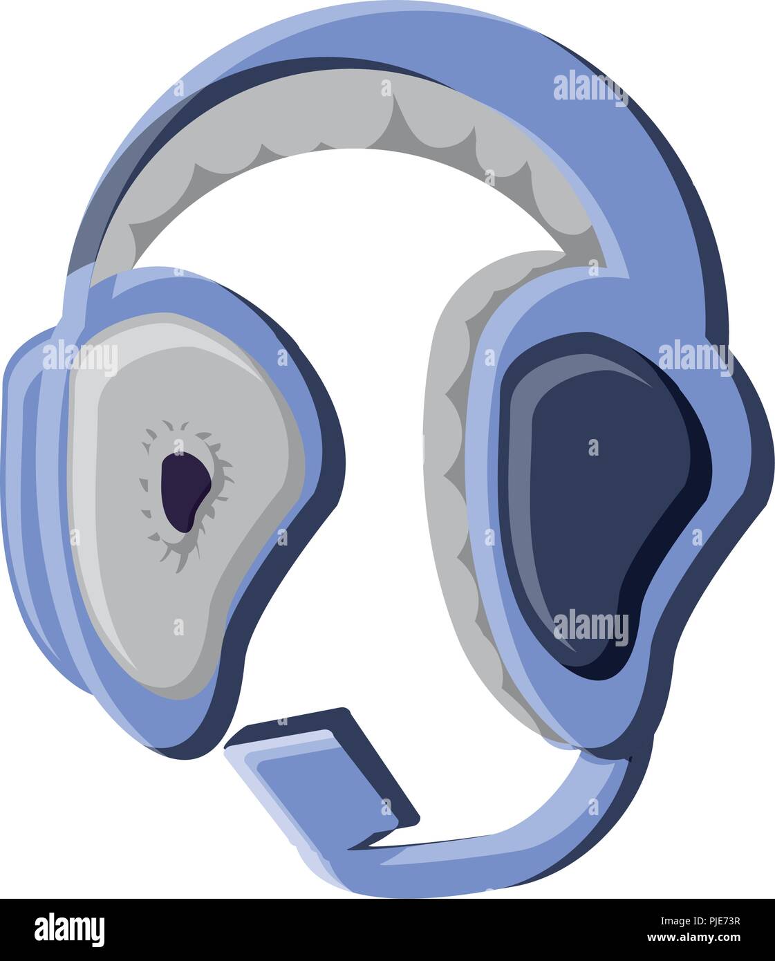 headset icon over white background, vector illustration Stock Vector