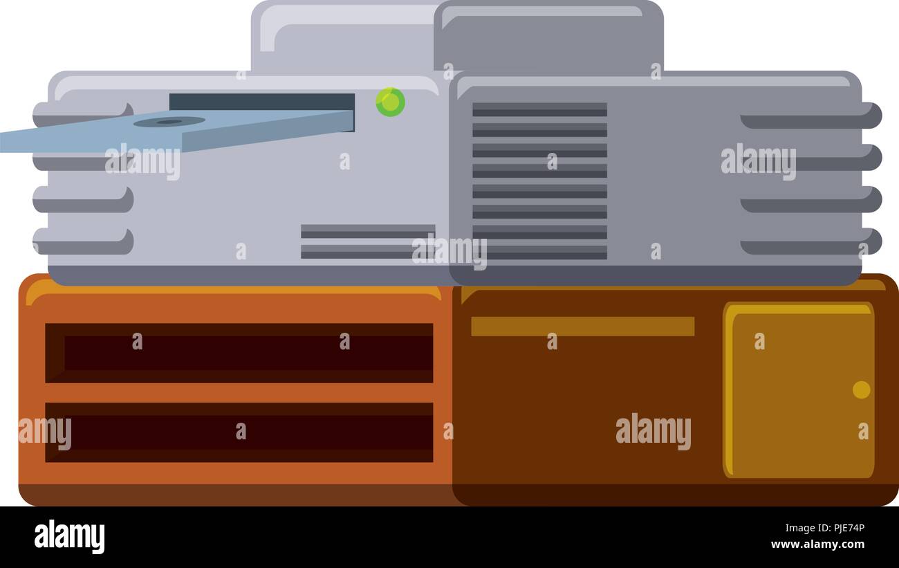 retro game console icon over white background, vector illustration ...