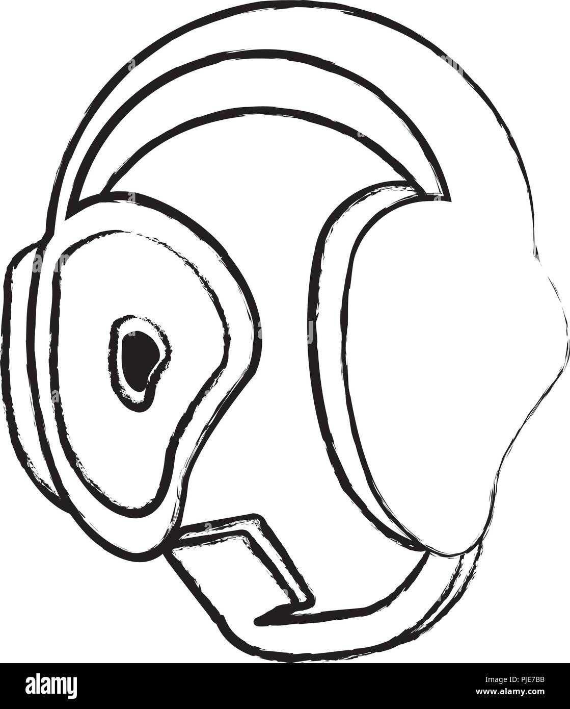 headset icon over white background, vector illustration Stock Vector