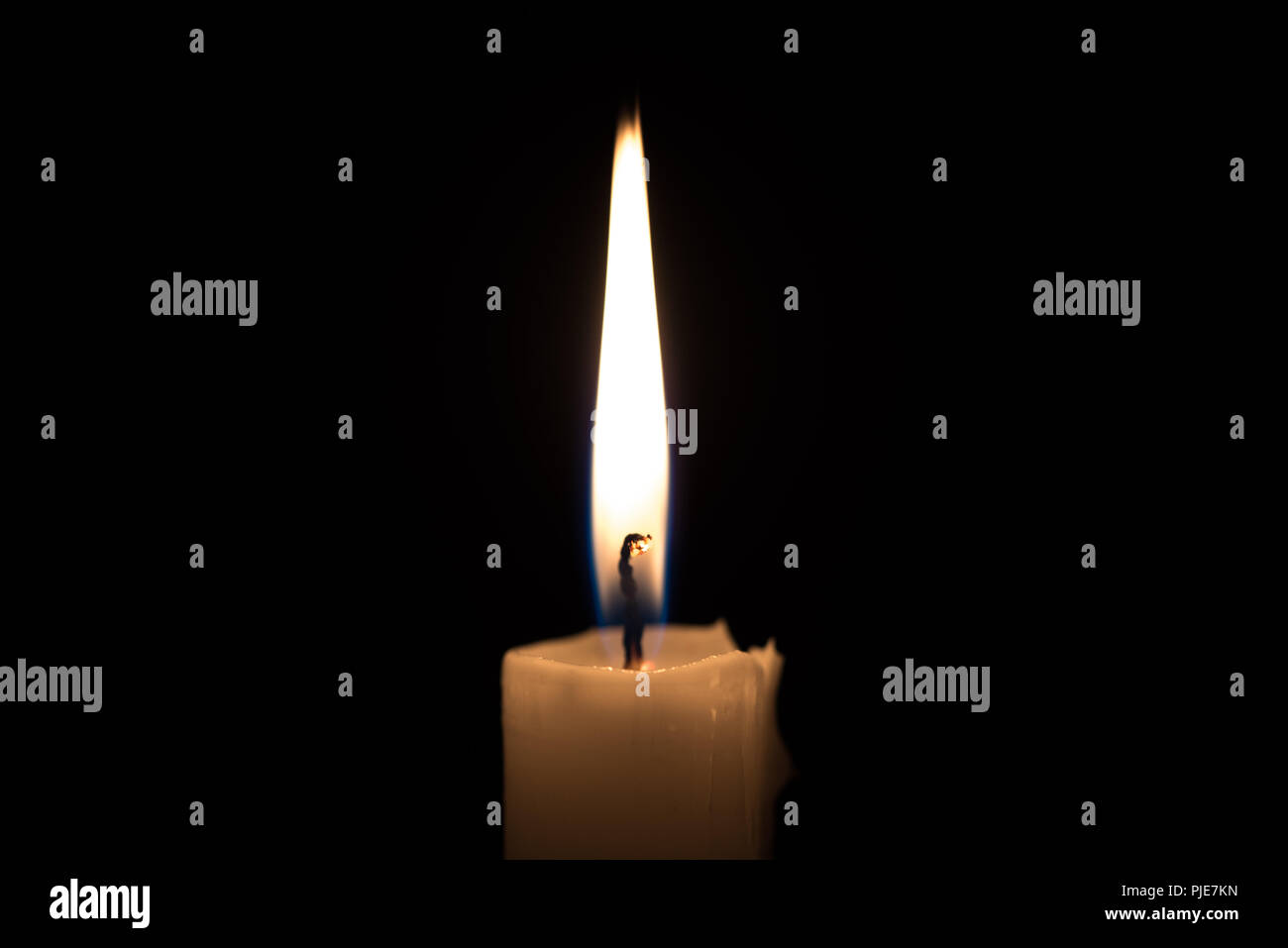 Candle Light on Black Background Stock Photo - Alamy