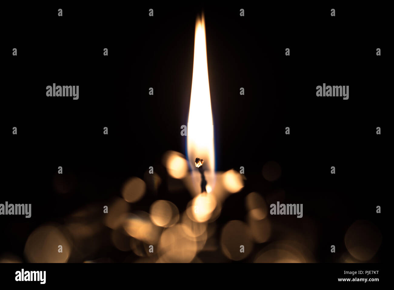 Candle Light on Black Background Stock Photo - Alamy