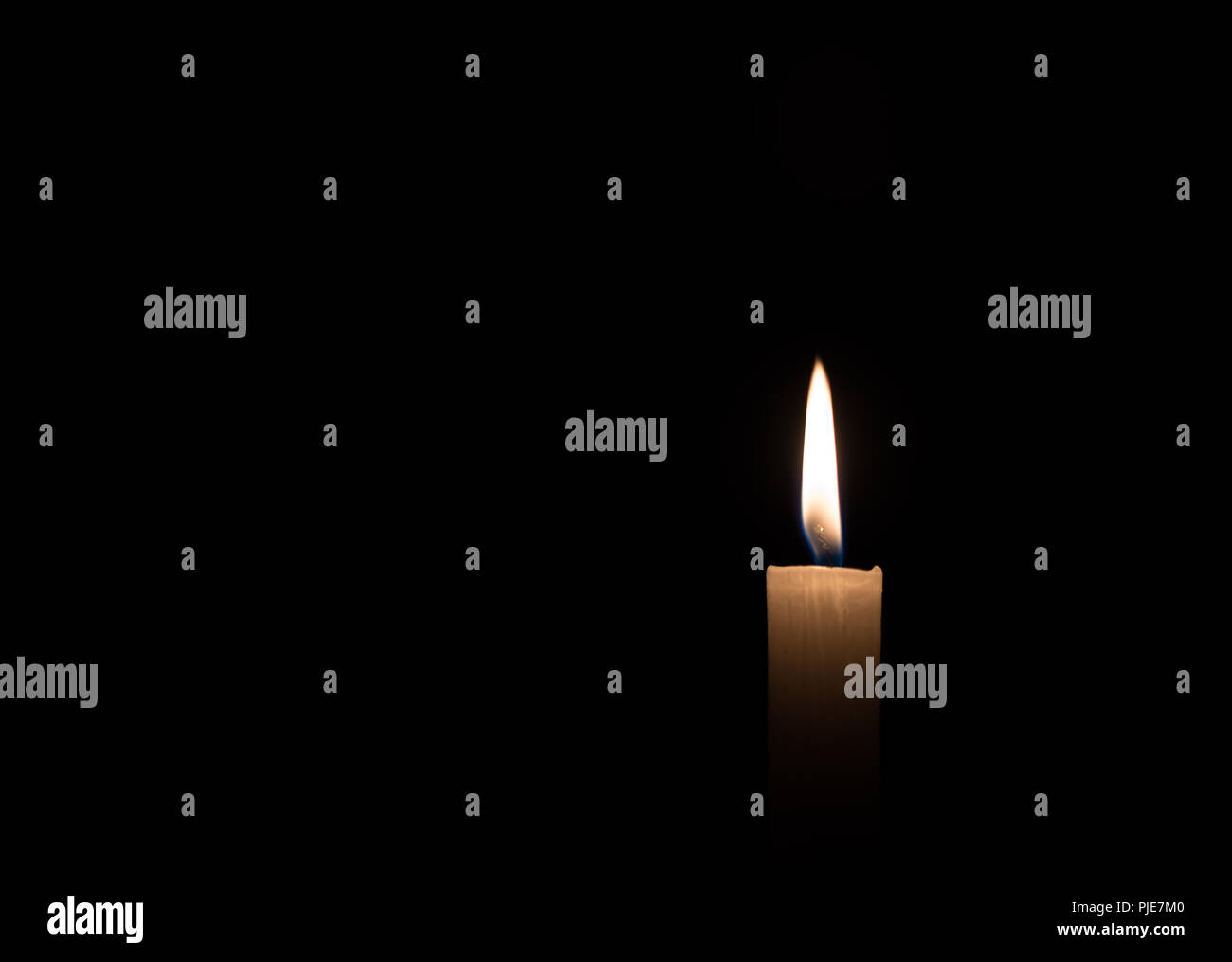 Candle Light on Black Background Stock Photo - Alamy