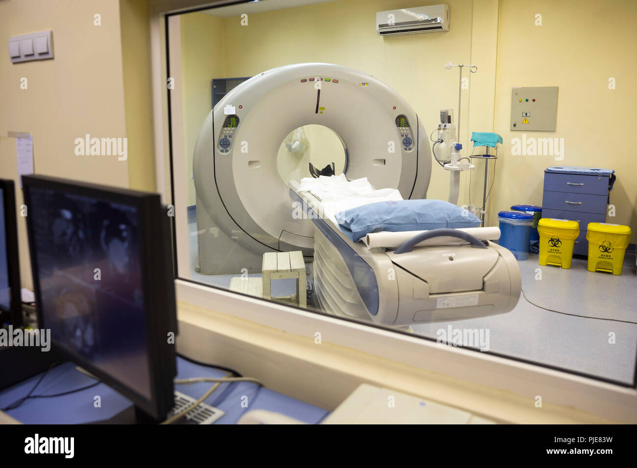 Magnetic resonance imaging (MRI) scan in a Neurological clinic. Stock Photo