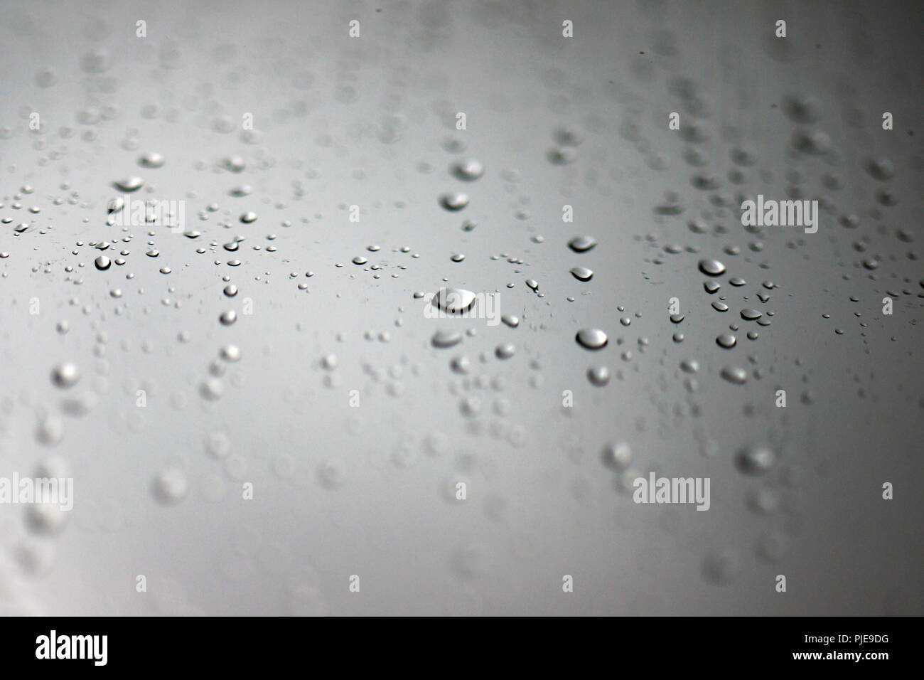 rain drops at window Stock Photo