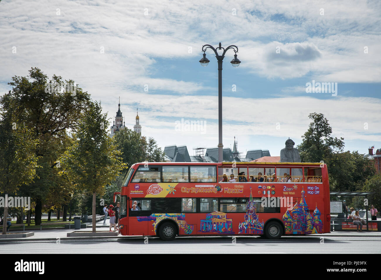 Moscow Sightseeing Bus Stock Photo Alamy