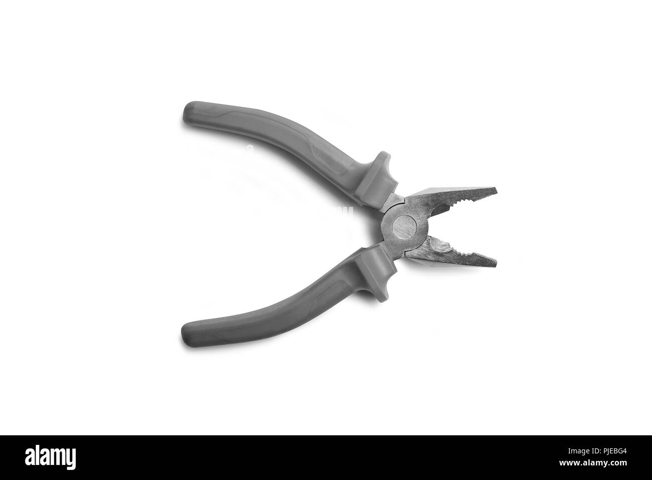Pliers tools gray color isolated on white Stock Photo