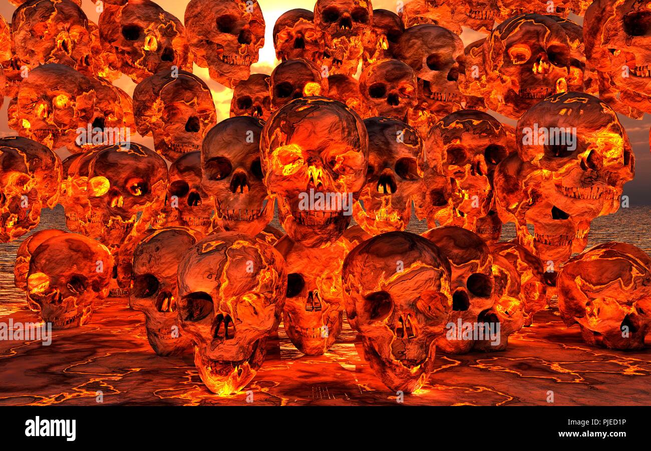 Hell, Place Of Eternal Damnation Stock Photo