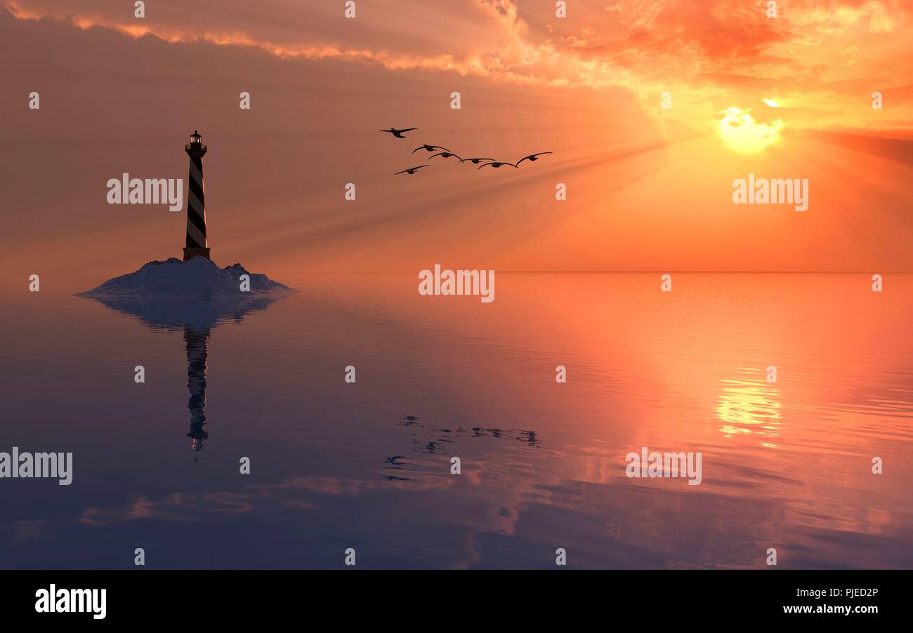 Remote Lighthouse Navigational lighthouse hi-res stock photography and images - Alamy
