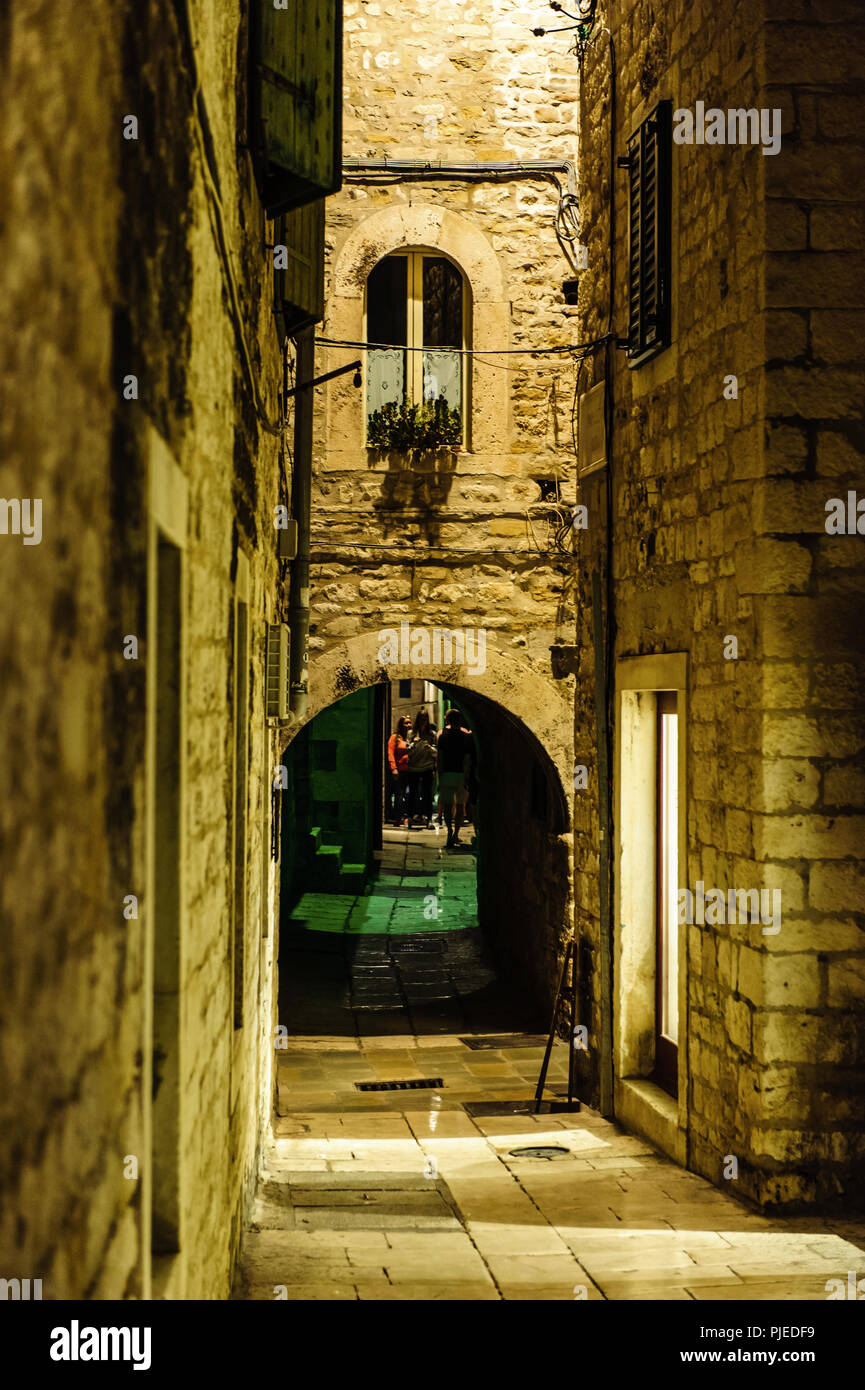 Gate in Diocletian's Palace in Split, Croatia Stock Photo