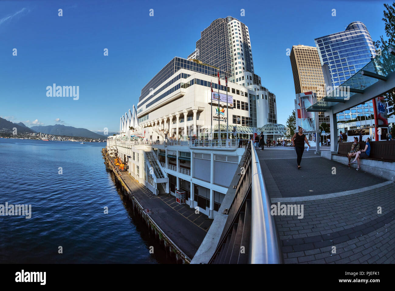 Canada Place,  Vancouver, British Columbia, Canada Stock Photo