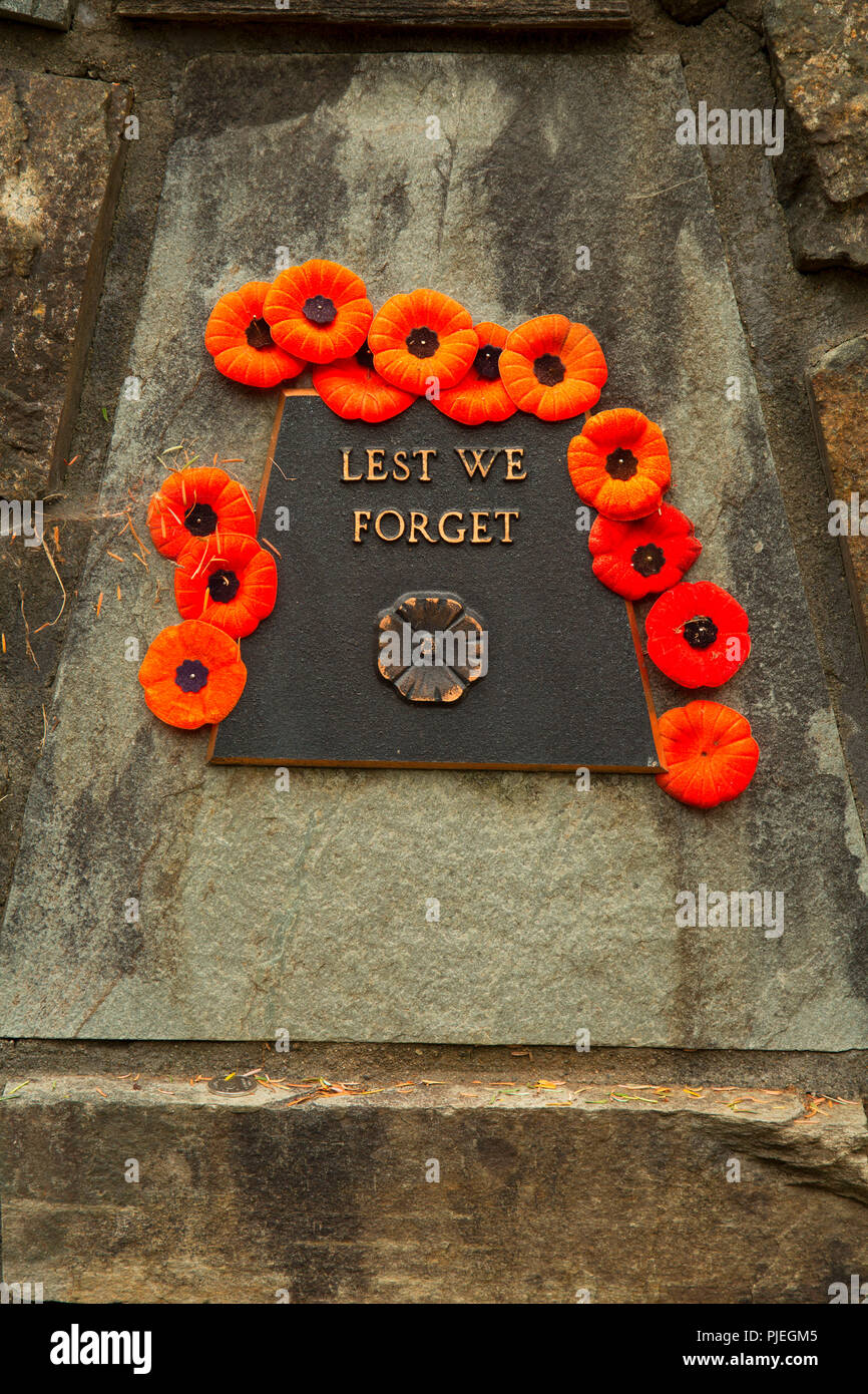 Veterans memorial, Shirley Memorial Pioneer Park, Shirley, British