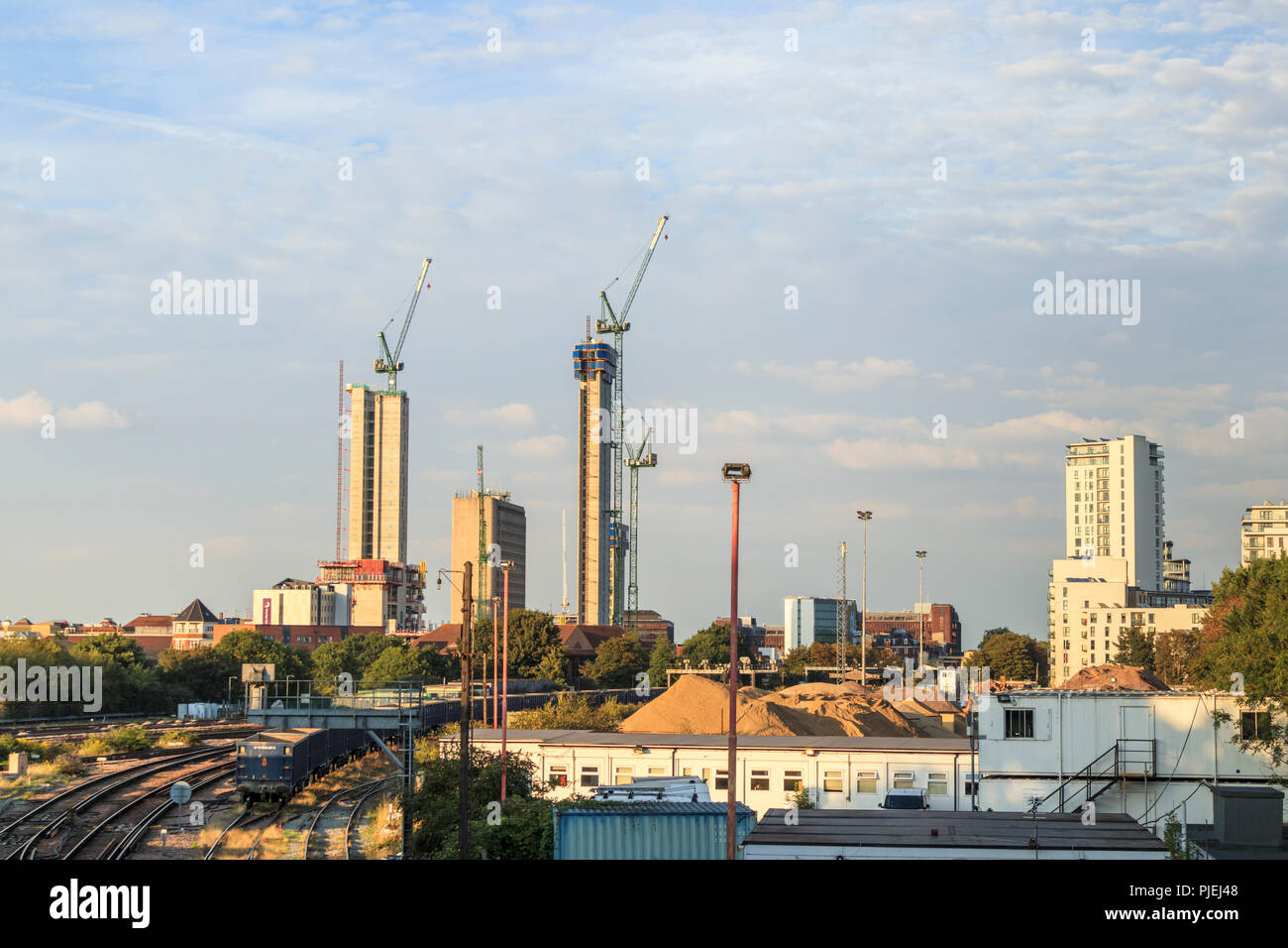 Changing Skyline Of Woking Surrey Railway Tracks Lead To Tower Cranes And The New High Rise Victoria Square Town Centre Mixed Use Development Project Cores Stock Photo Alamy Changing Skyline Of Woking Surrey Railway Tracks Lead To Tower Cranes And The New High Rise Victoria Square Town Centre Mixed Use Development Project Cores Stock Photo Alamy