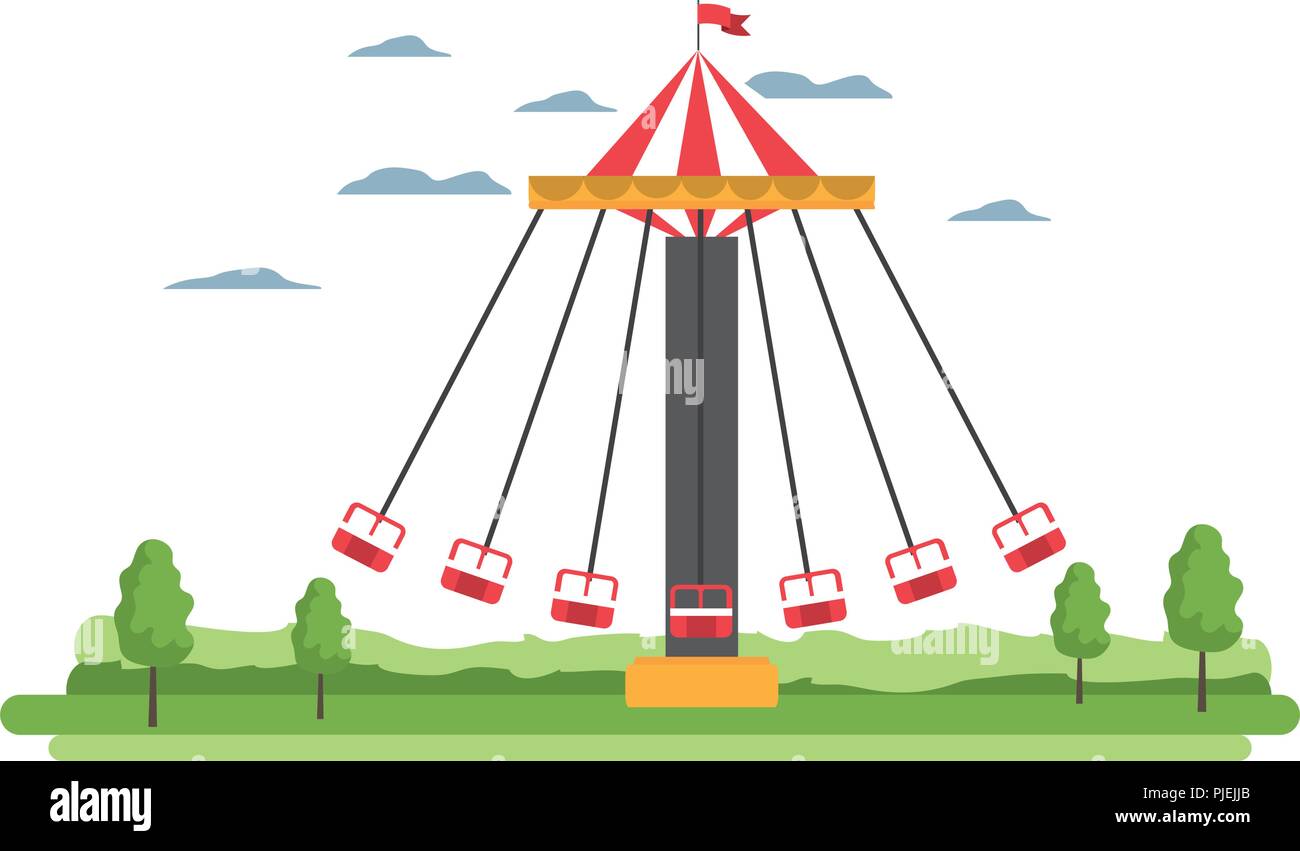 funny mechanical swing chair carnival Stock Vector Image & Art - Alamy
