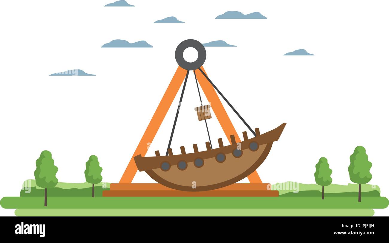 funny mechanical ship ride carnival Stock Vector Image & Art - Alamy