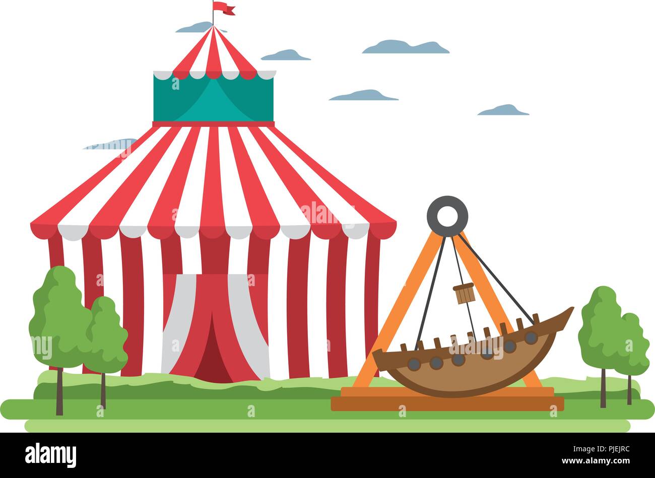 funny mechanical ship carnival game Stock Vector Image & Art - Alamy