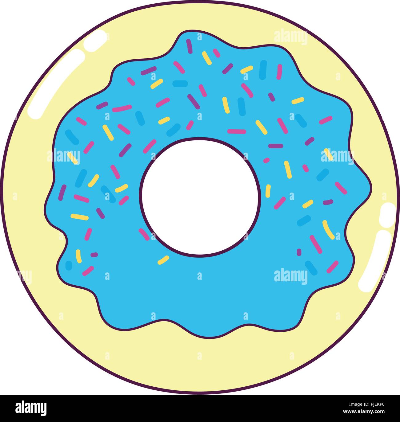 delicious sweet donut fresh snack Stock Vector Image & Art - Alamy