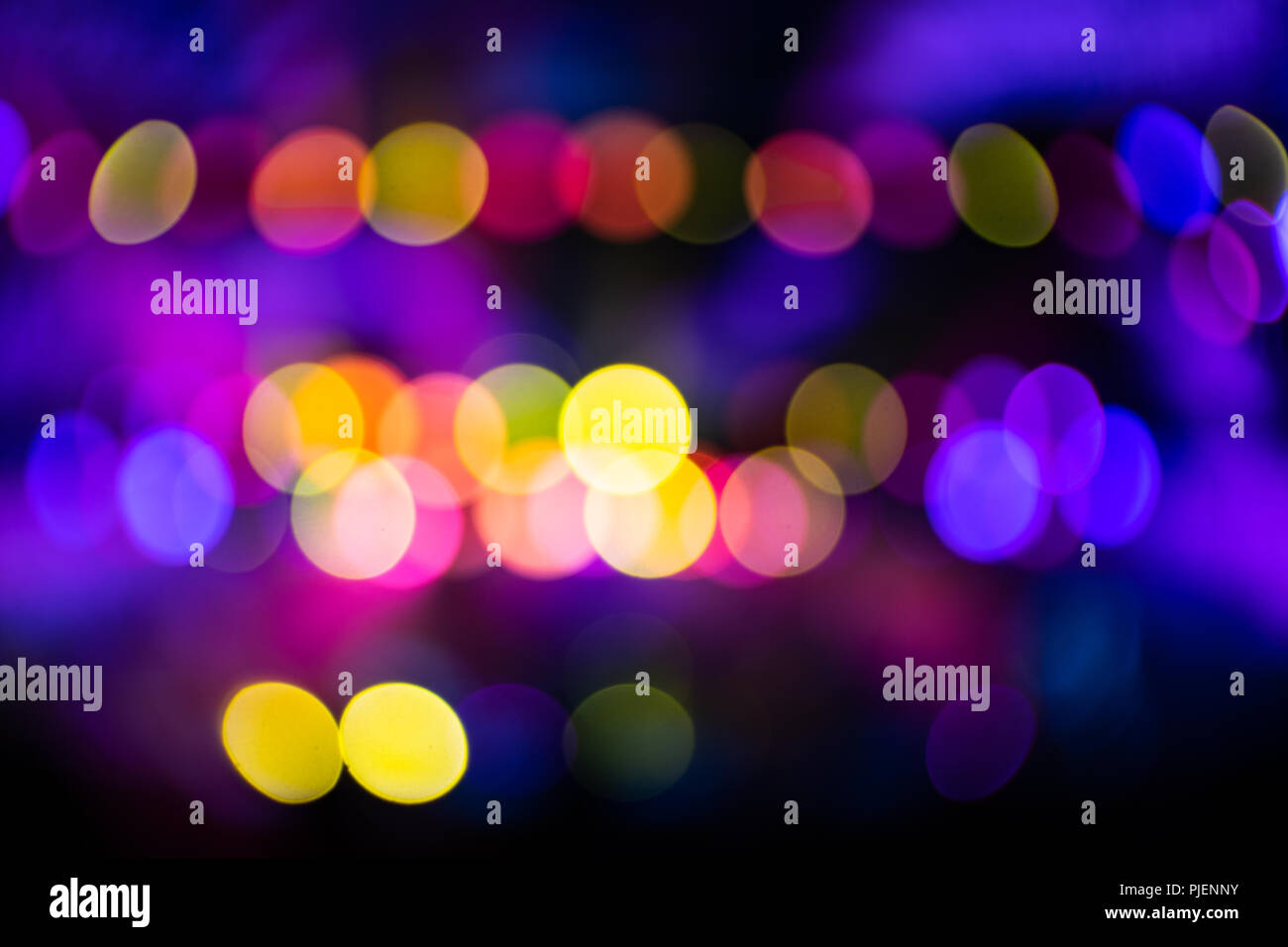 Abstraction with blurry colorful light circles Stock Photo